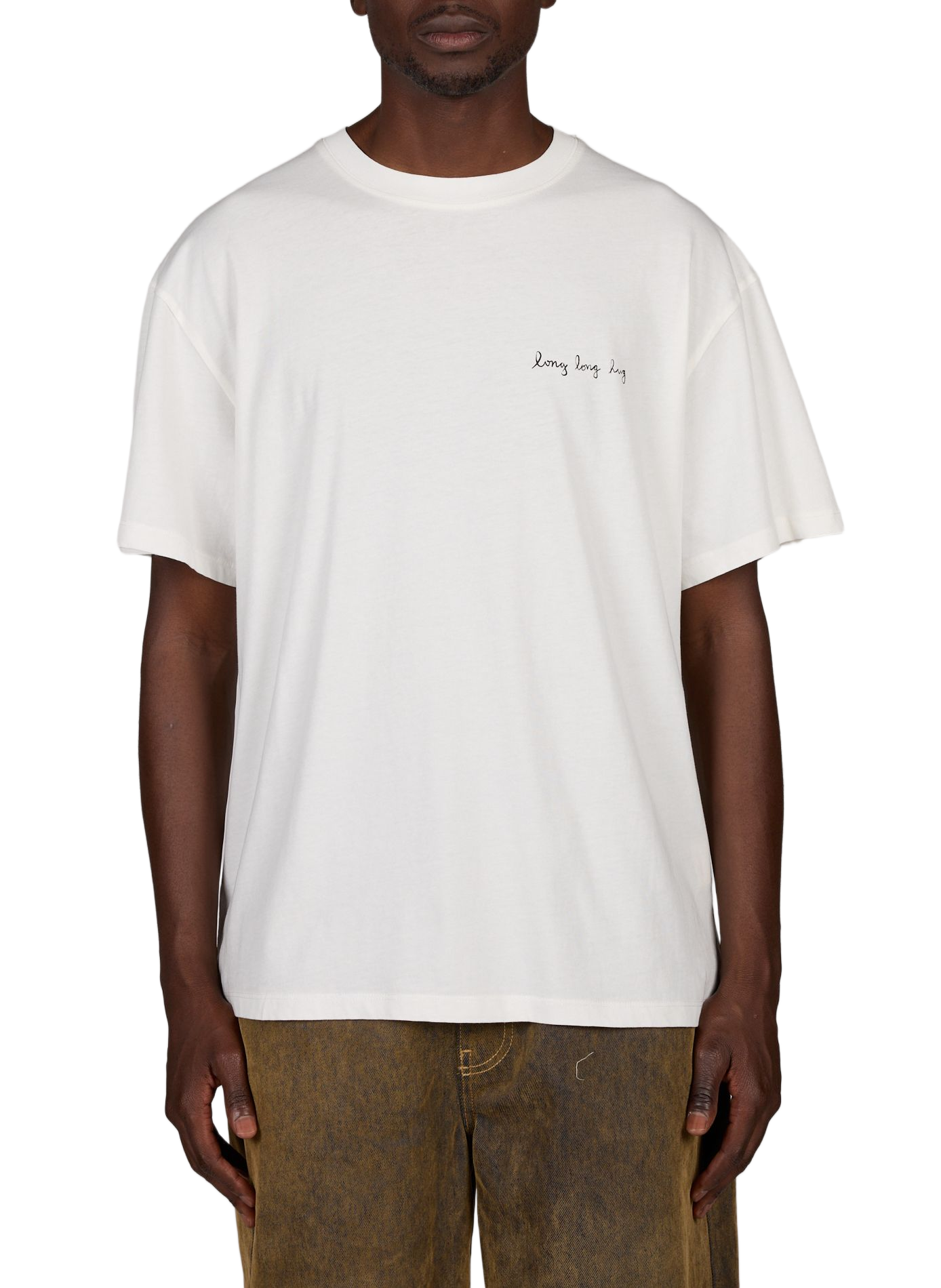 Straight fit round neck printed t-shirt THINKING MU White