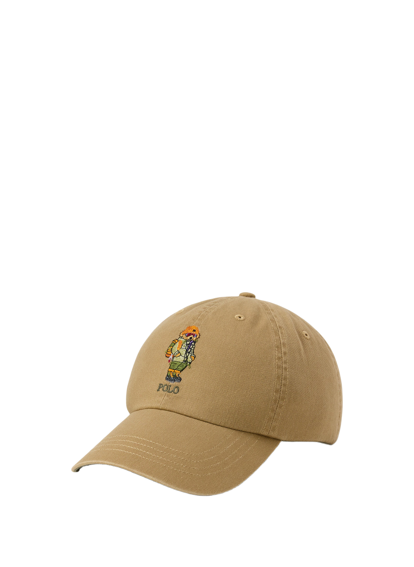 Casquette brodée en cachemire POLO RALPH LAUREN Kaki