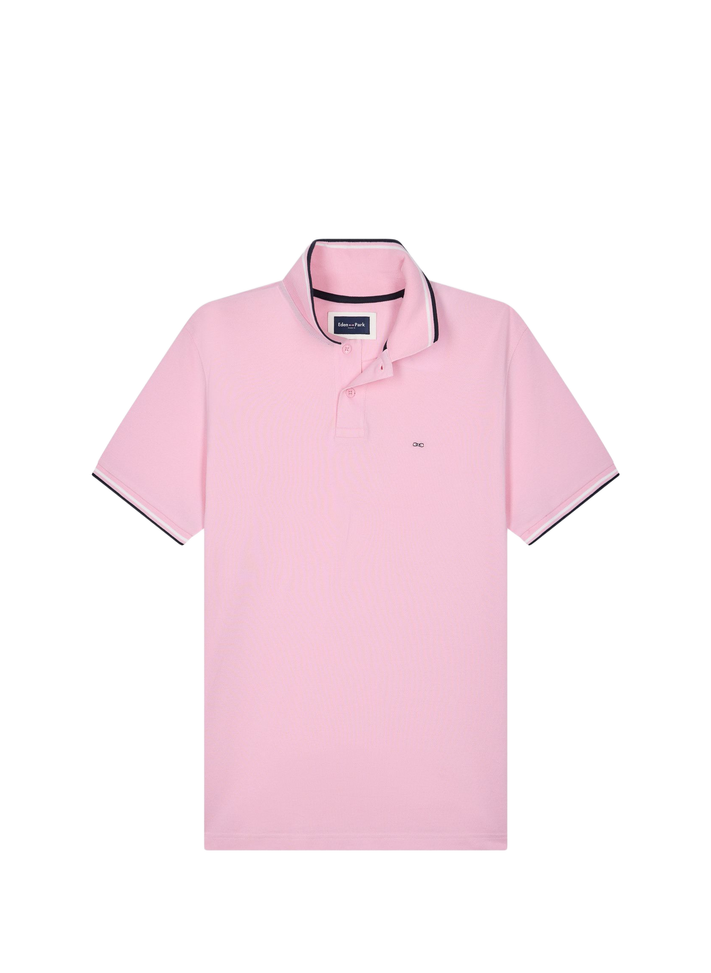 Polo droit à logo brodé en coton EDEN PARK Rosa
