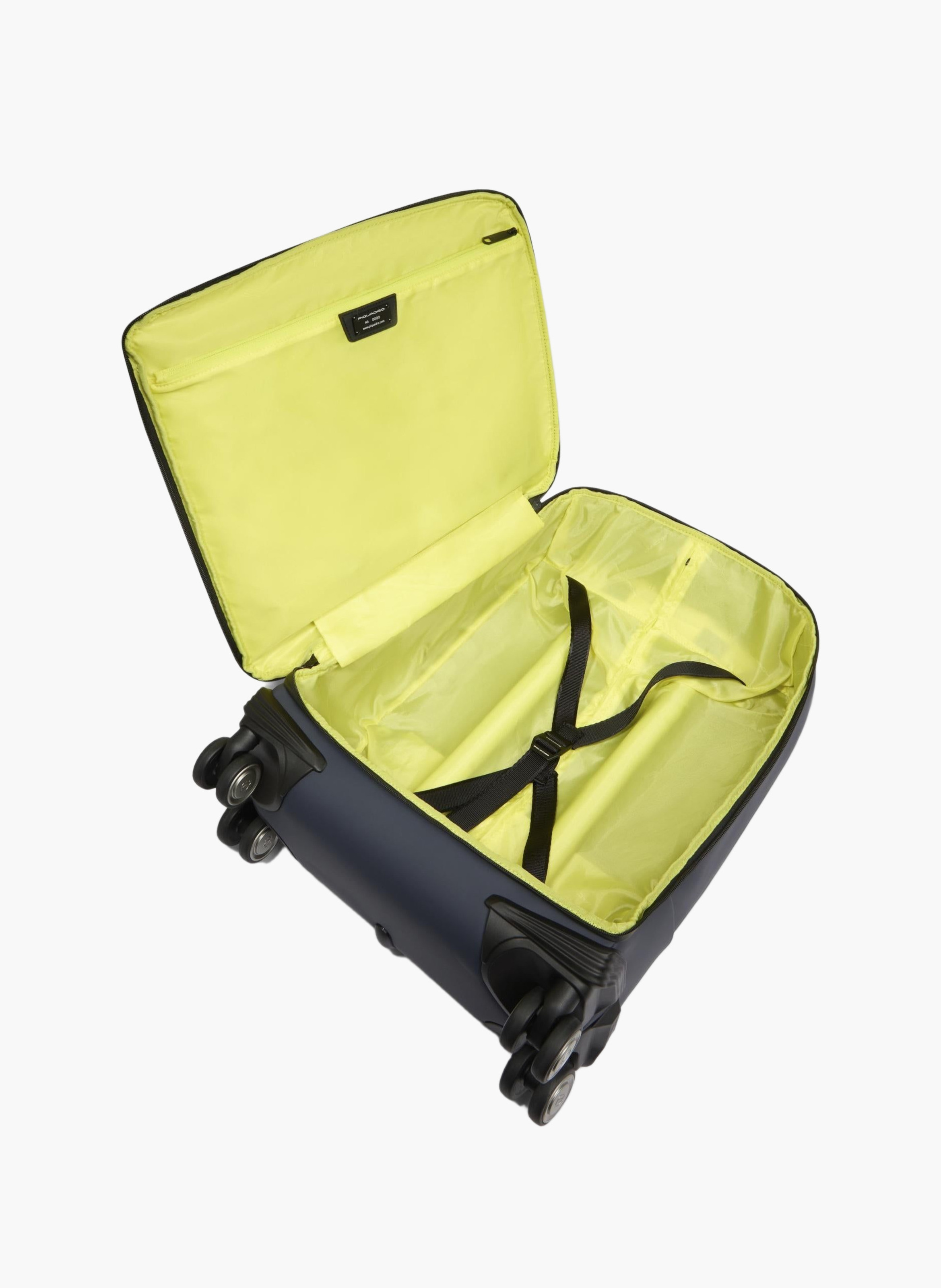 Slim 4-wheel water-resistant cabin suitcase PIQUADRO Blue