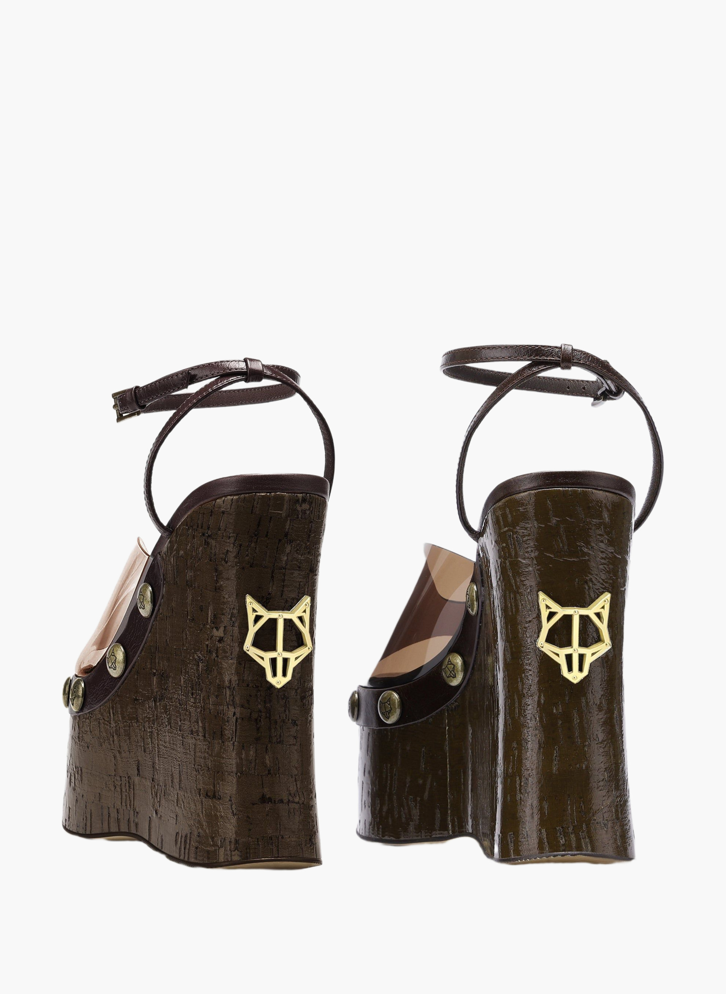 Chaussures à talons tiger lilly en tpu | Marron NAKED WOLFE Femme