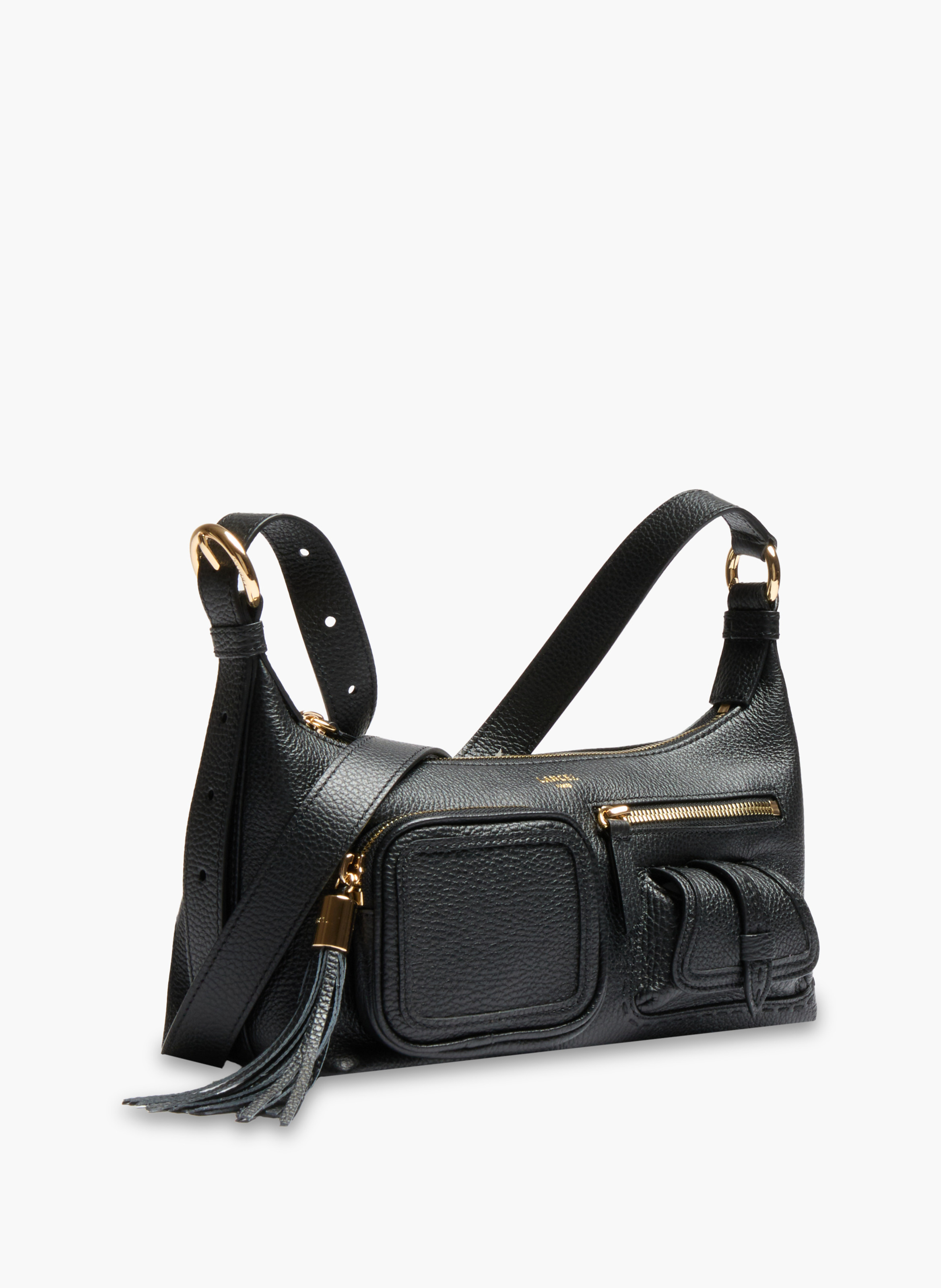 Schoudertas met ritssluiting en meerdere vakken, eerste flirt van Lancel in leer LANCEL Zwart