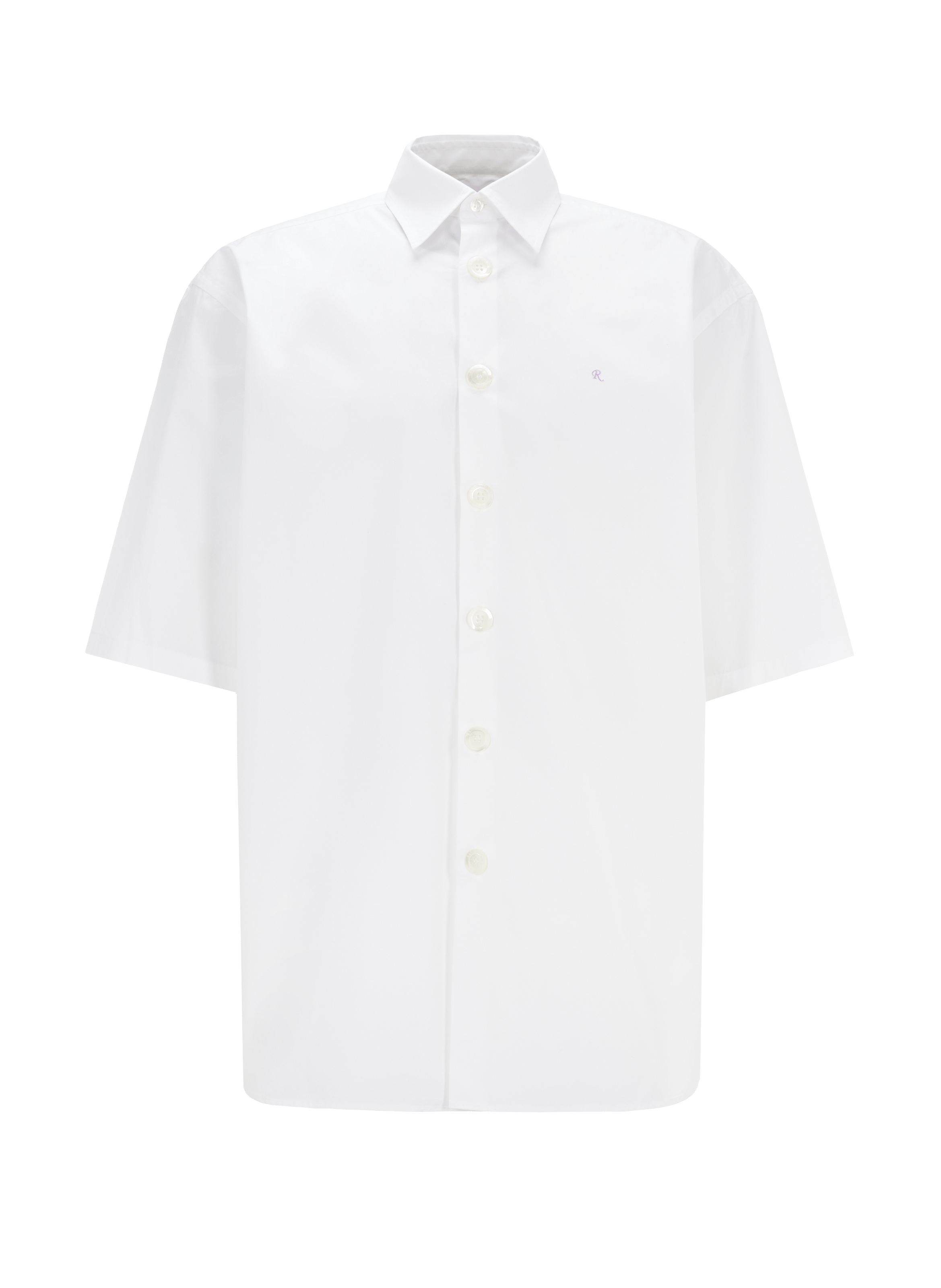 Chemise manches courtes en popeline de coton