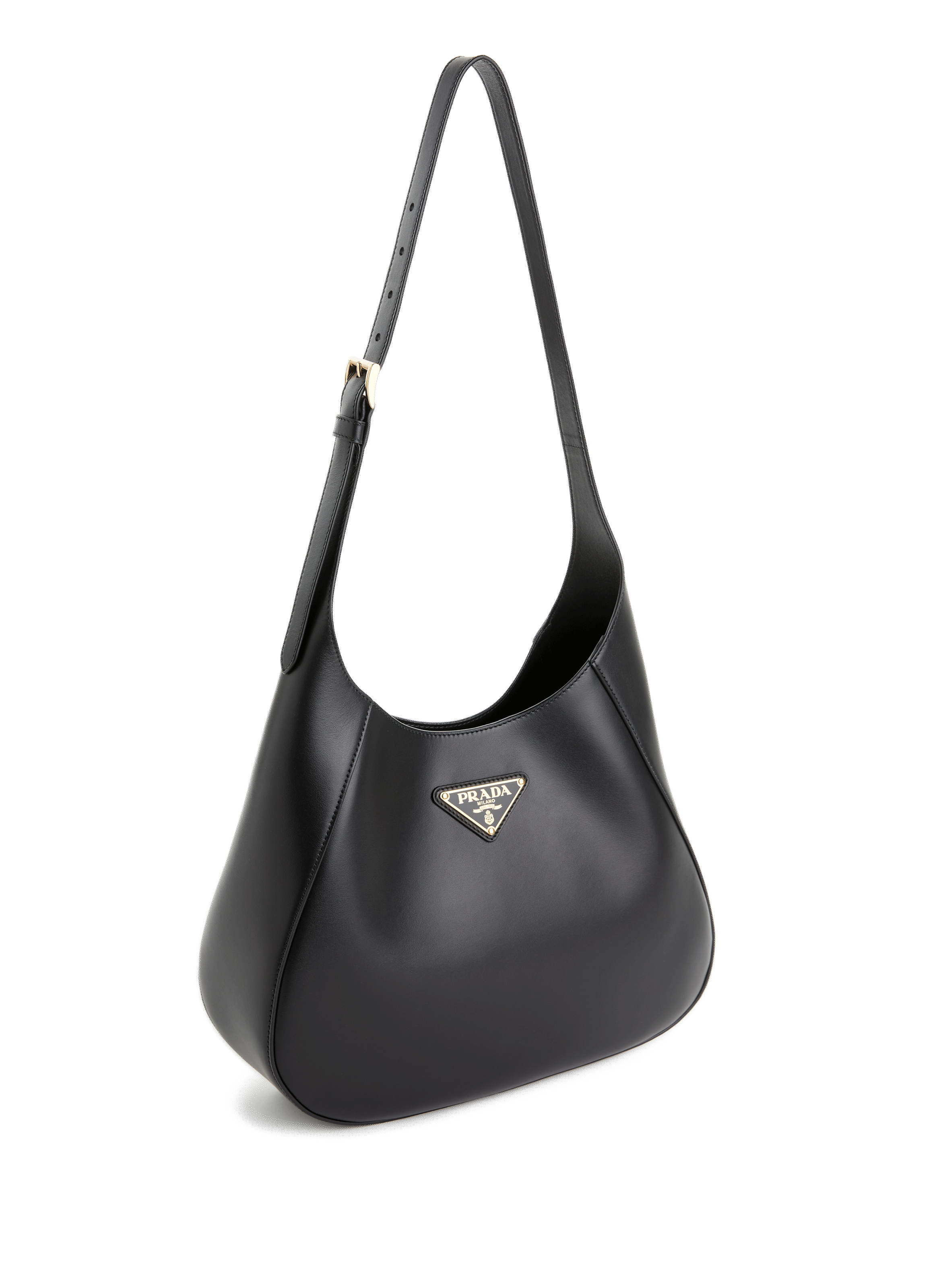 Leather shoulder bag PRADA Black