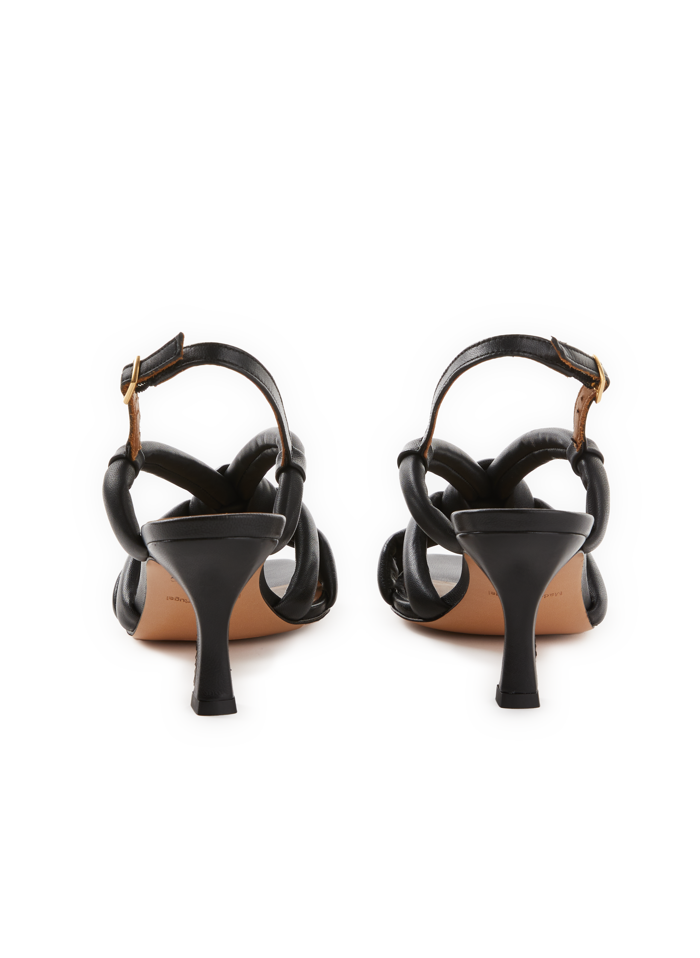 Heeled leather sandals  SAISON 1865 Black