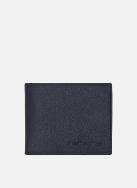 Portefeuille essentiel cuir grainé Bleu by JULES & JENN JULES & JENN Portefeuille essentiel cuir grainé Bleu