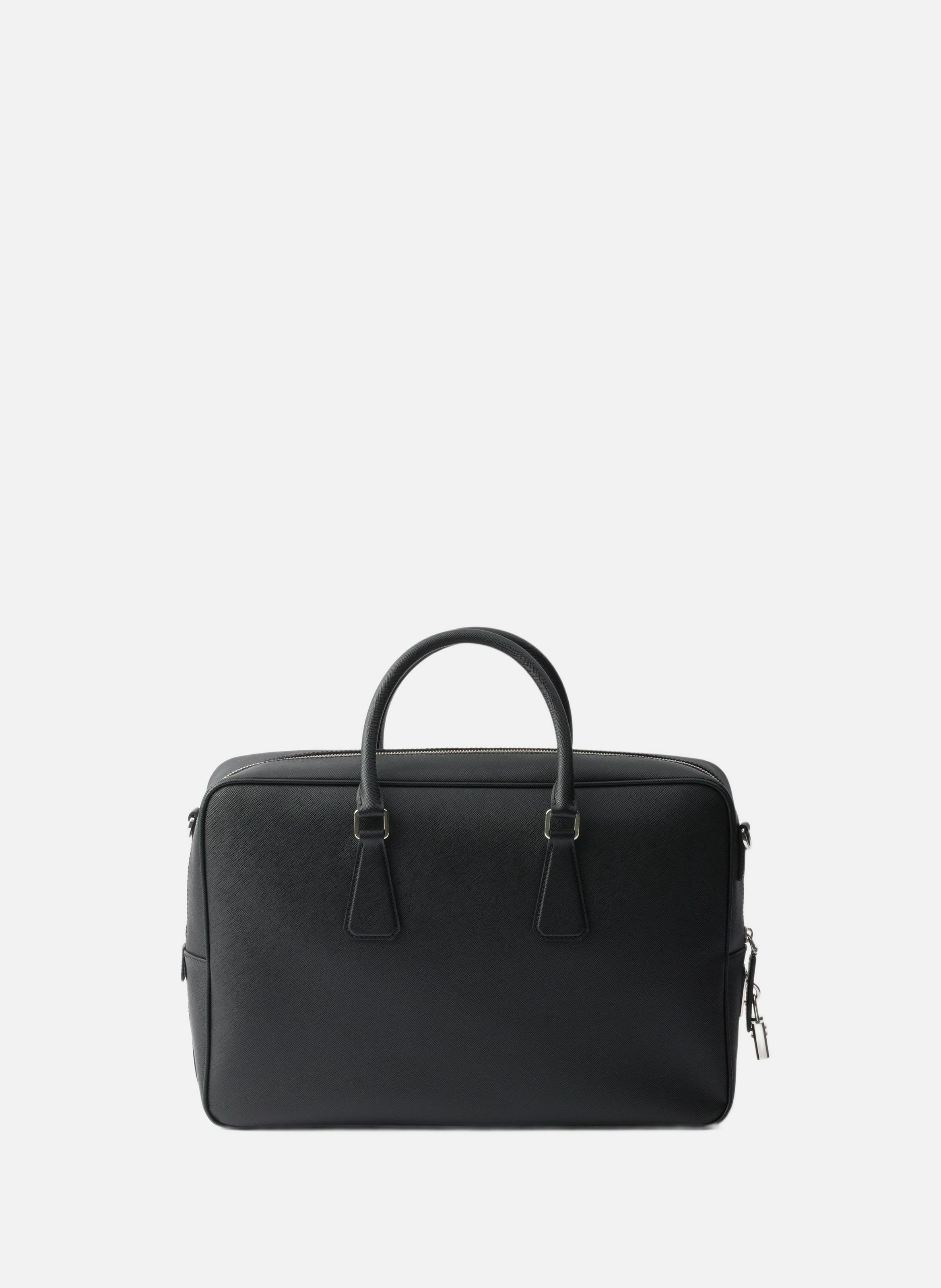 Mallette en cuir saffiano PRADA Noir