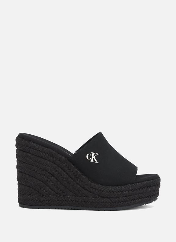 Sandales espadrilles compensées Noir by CALVIN KLEIN CALVIN KLEIN Sandales espadrilles compensées Noir