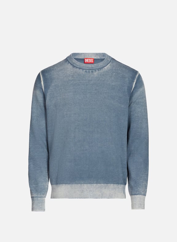Printed cotton jumper Blue by DIESEL DIESEL Printed cotton jumper Blue