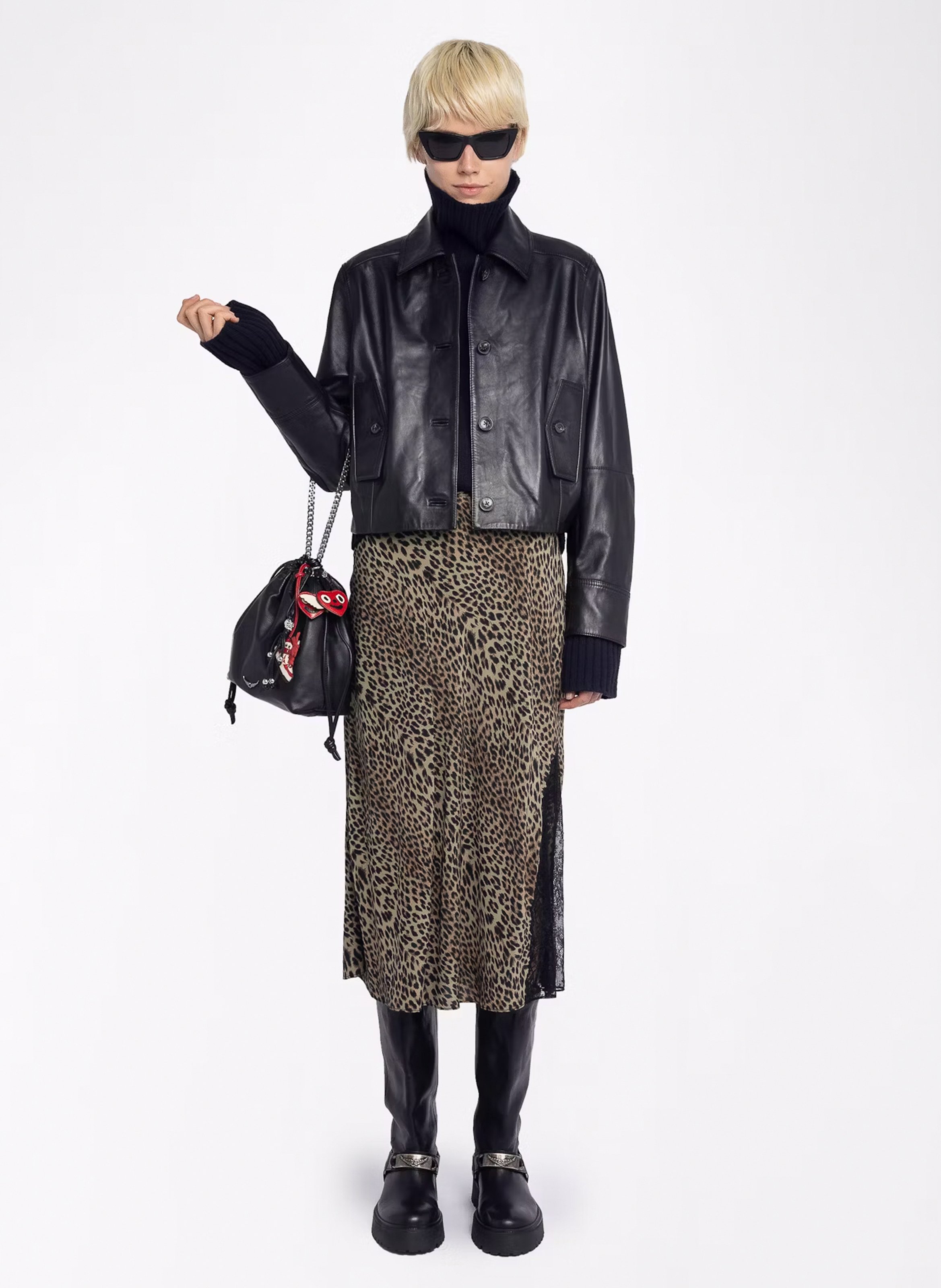 Jupe midi imprimée jayla ZADIG&VOLTAIRE Vert