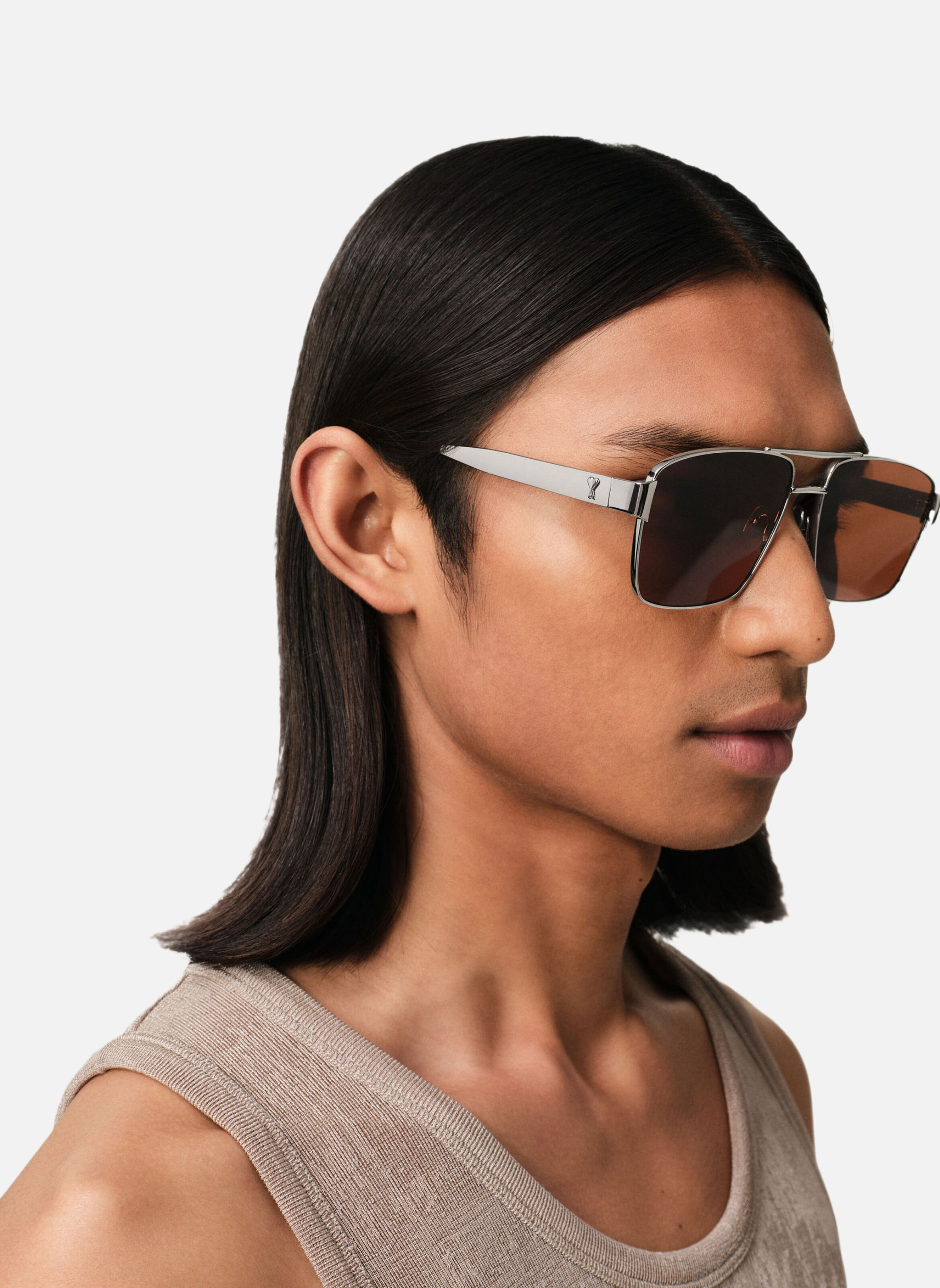 Lunettes de soleil 75007 unisexes AMI PARIS Gris