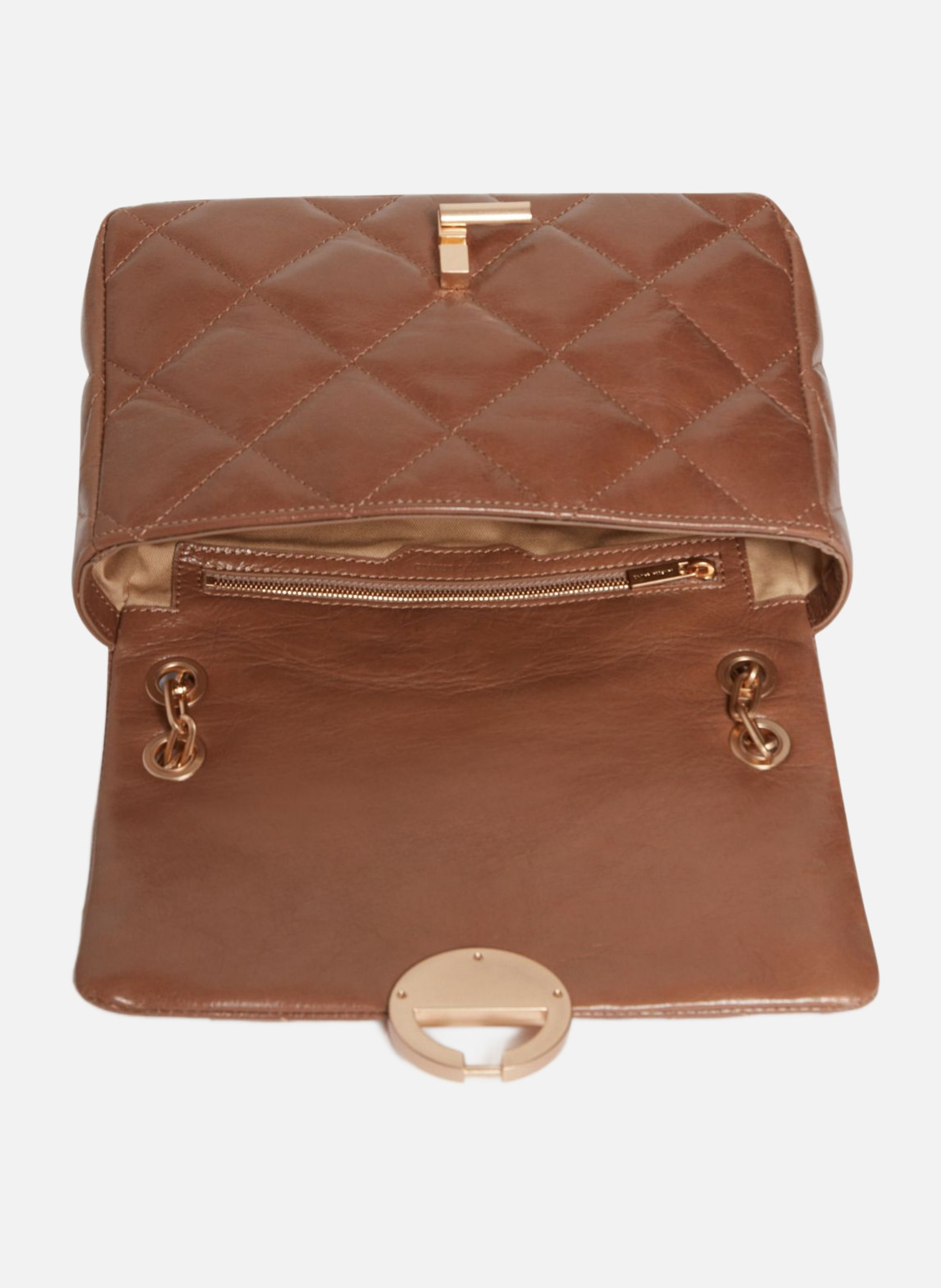 Grand sac moon en cuir VANESSA BRUNO Marron