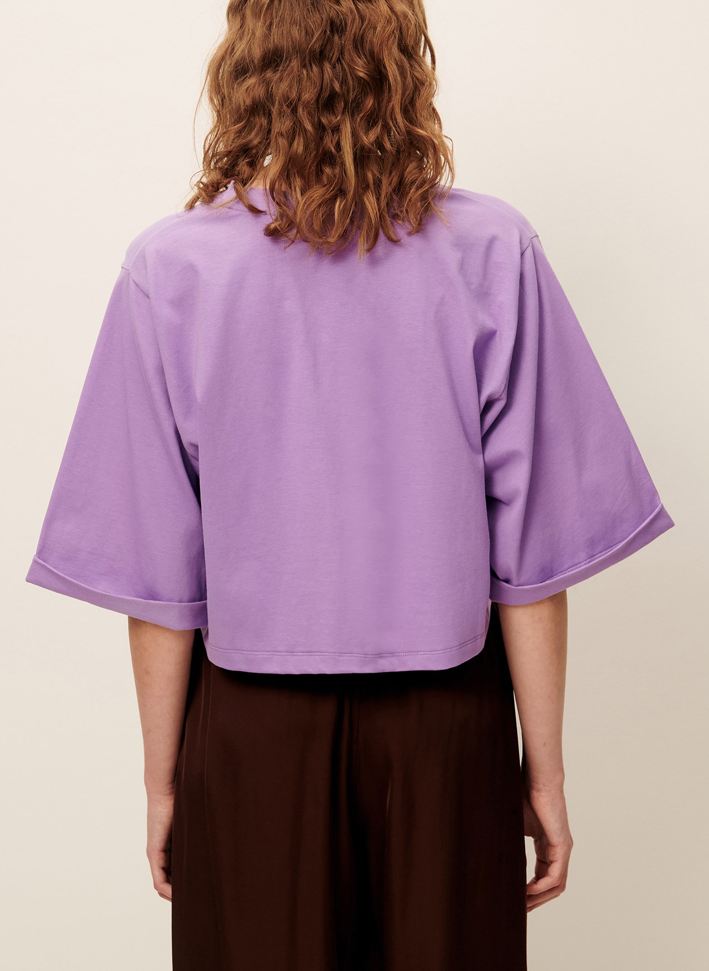 Tee-shirt col rond en coton babe SESSUN Violet