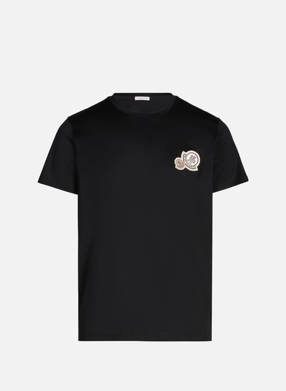 Classic Cotton T-Shirt Black by MONCLER MONCLER Classic Cotton T-Shirt Black