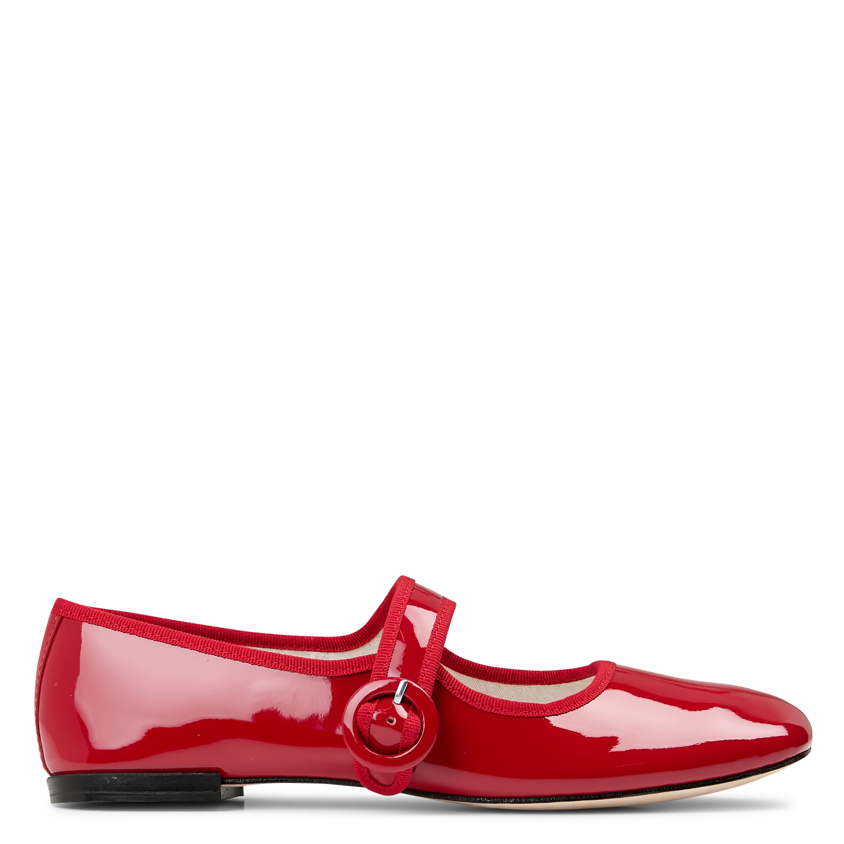 Babies en cuir vernis georgia REPETTO Rouge