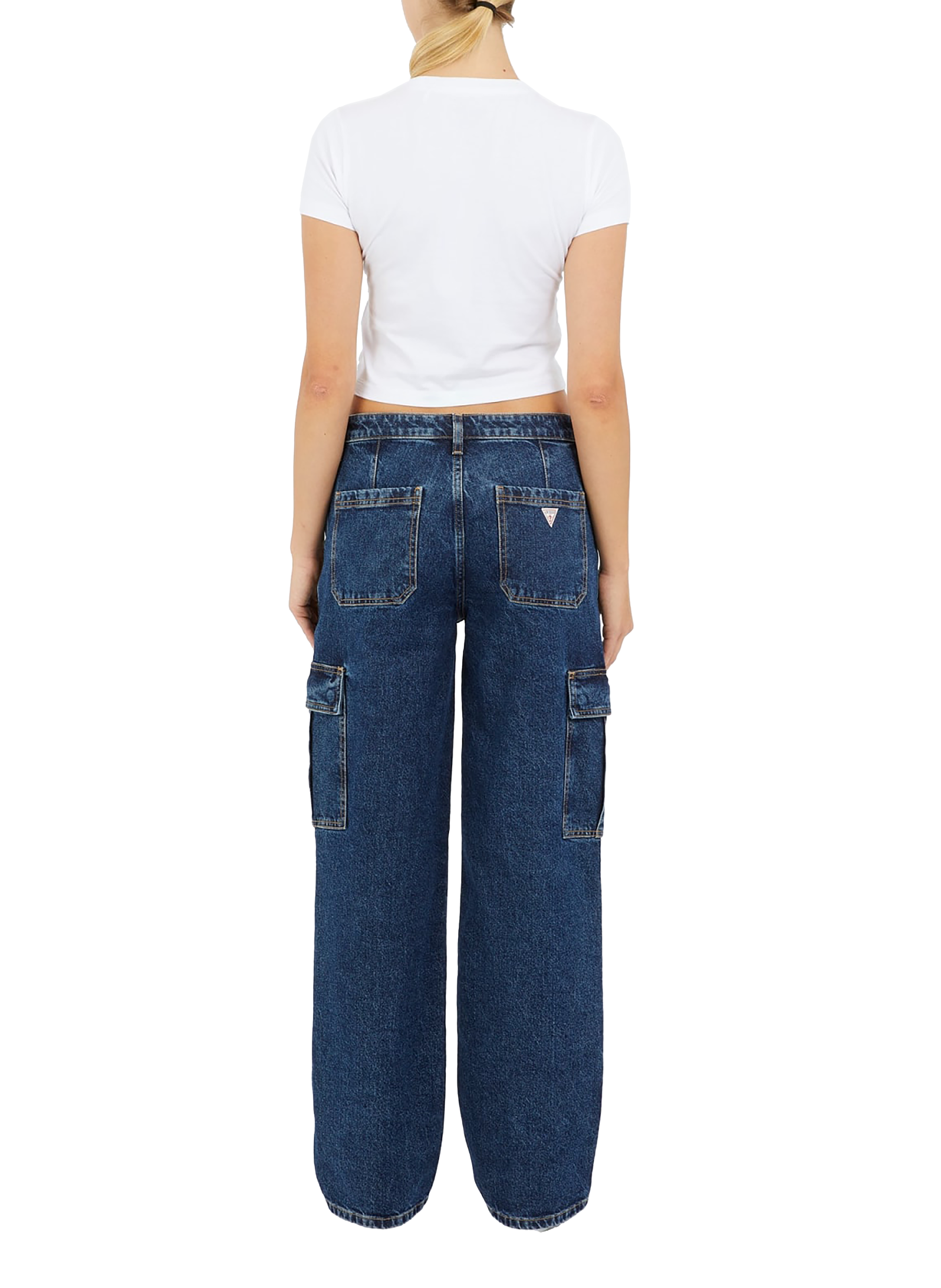 Jean large G10 cargo Bleu