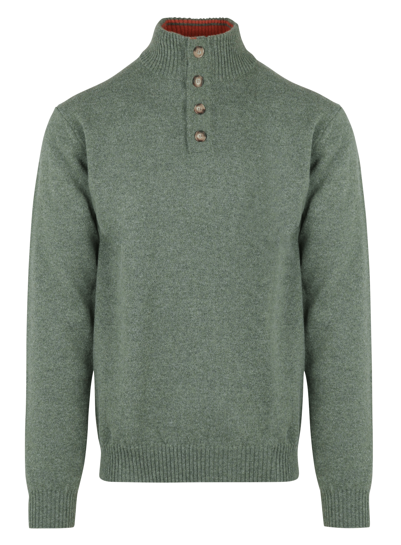 Pull droit col montant en laine ARMOR-LUX Rouge