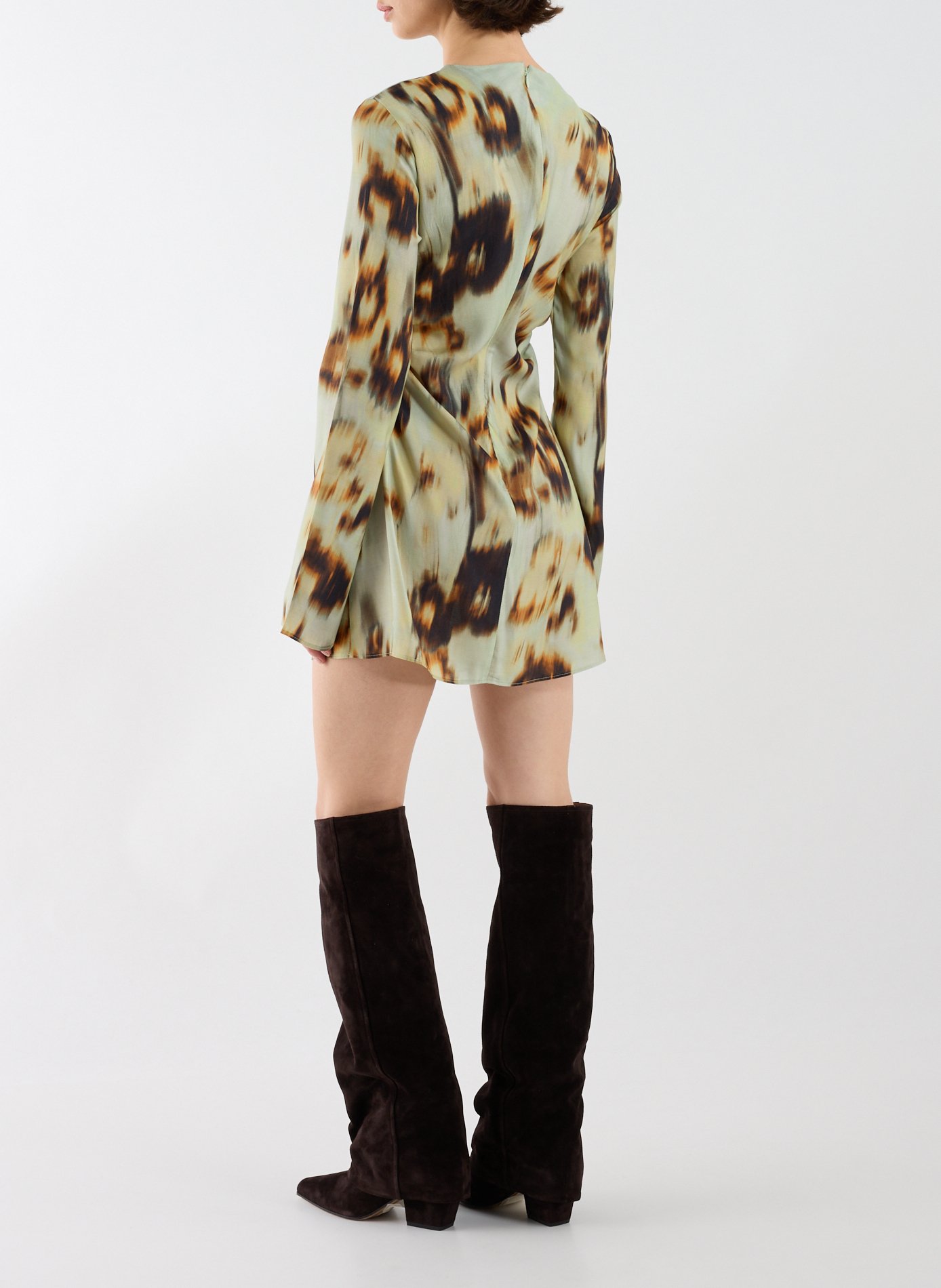 Robe courte Tsjill imprimée TOPSHOP Vert