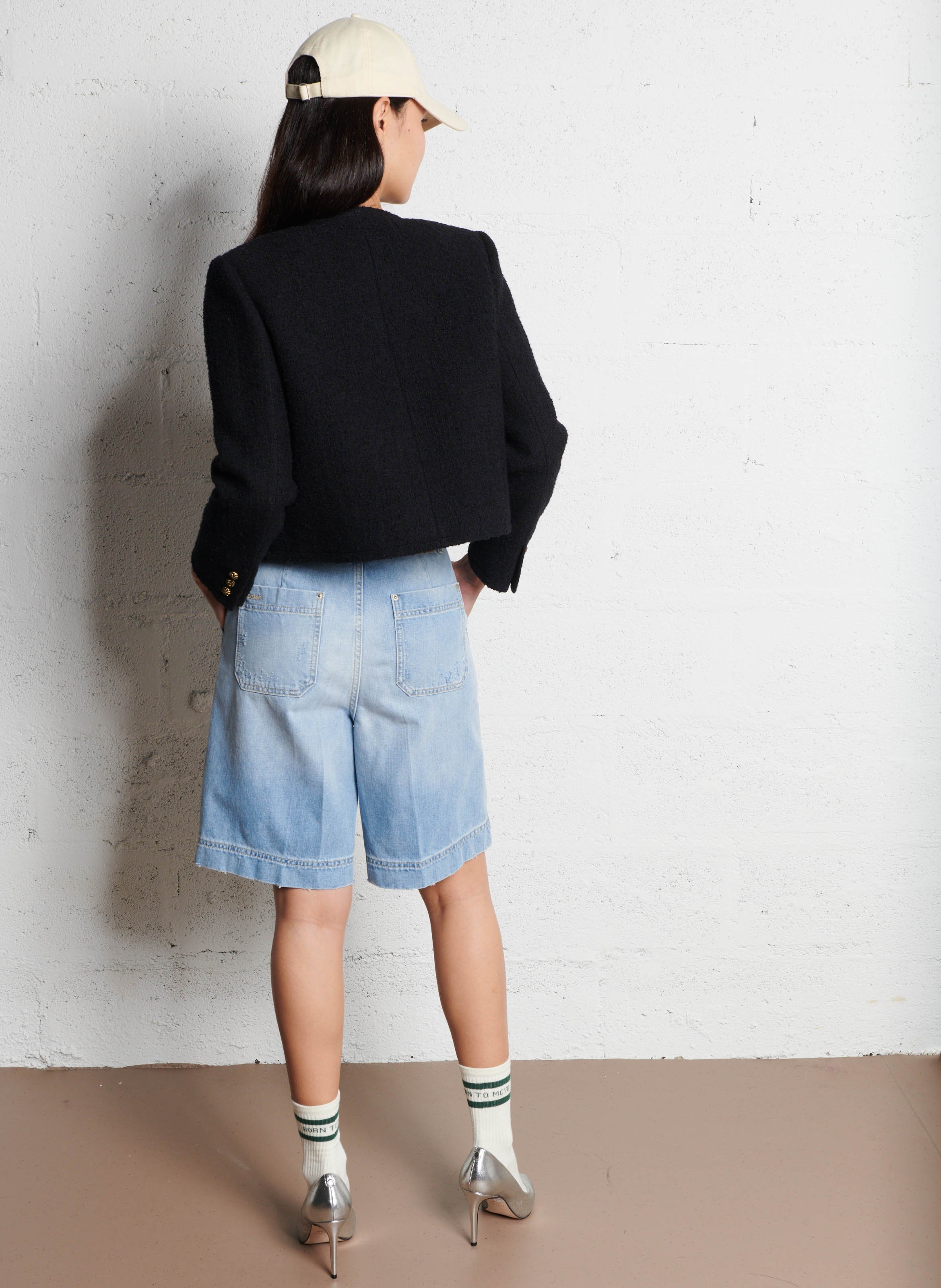 Veste courte en coton mélangé meredith BA&SH Noir