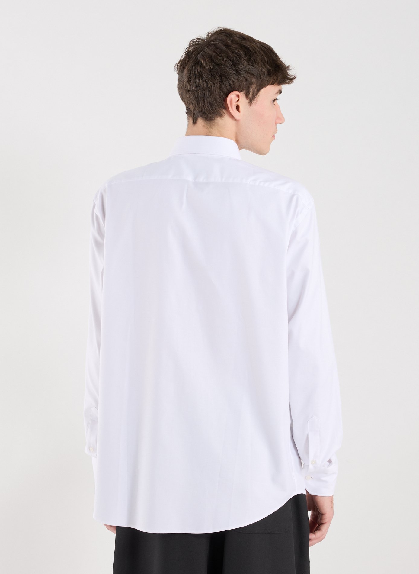 Chemise regular en coton mélangé BOSS Blanc