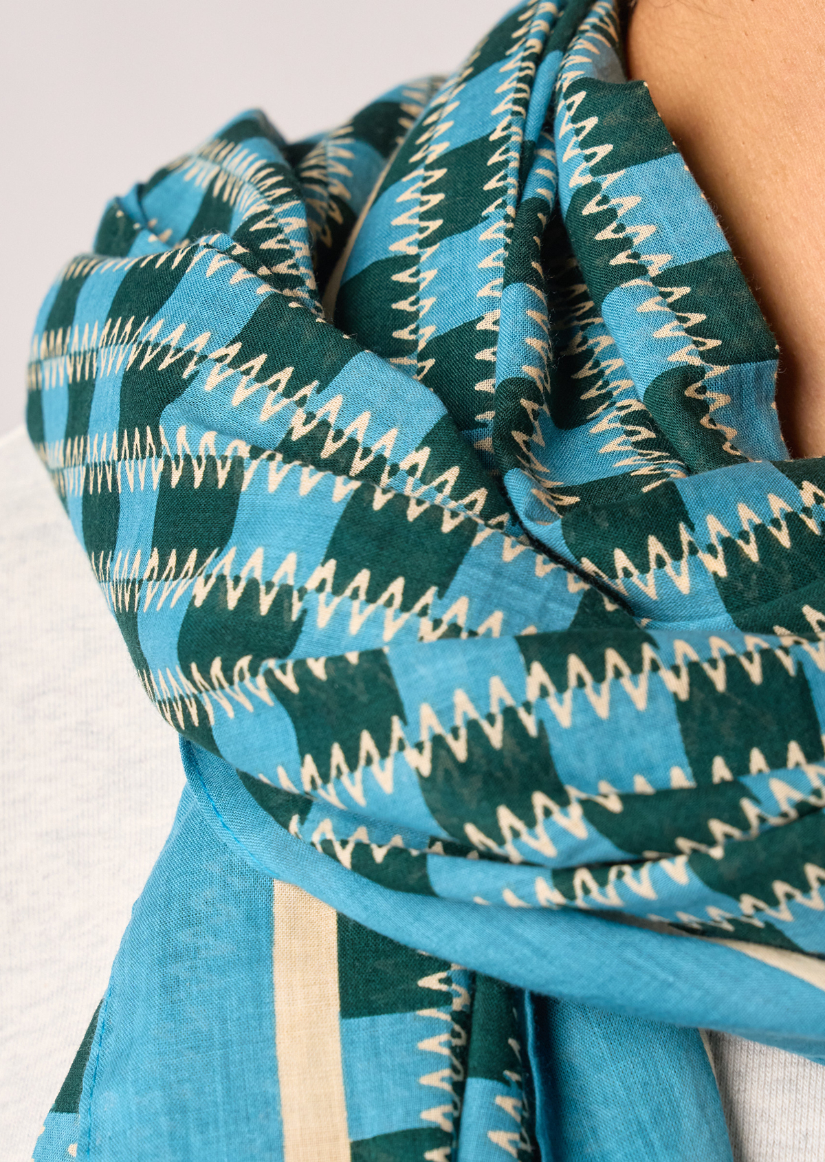 Foulard en coton biologique BILLYBELT Bleu