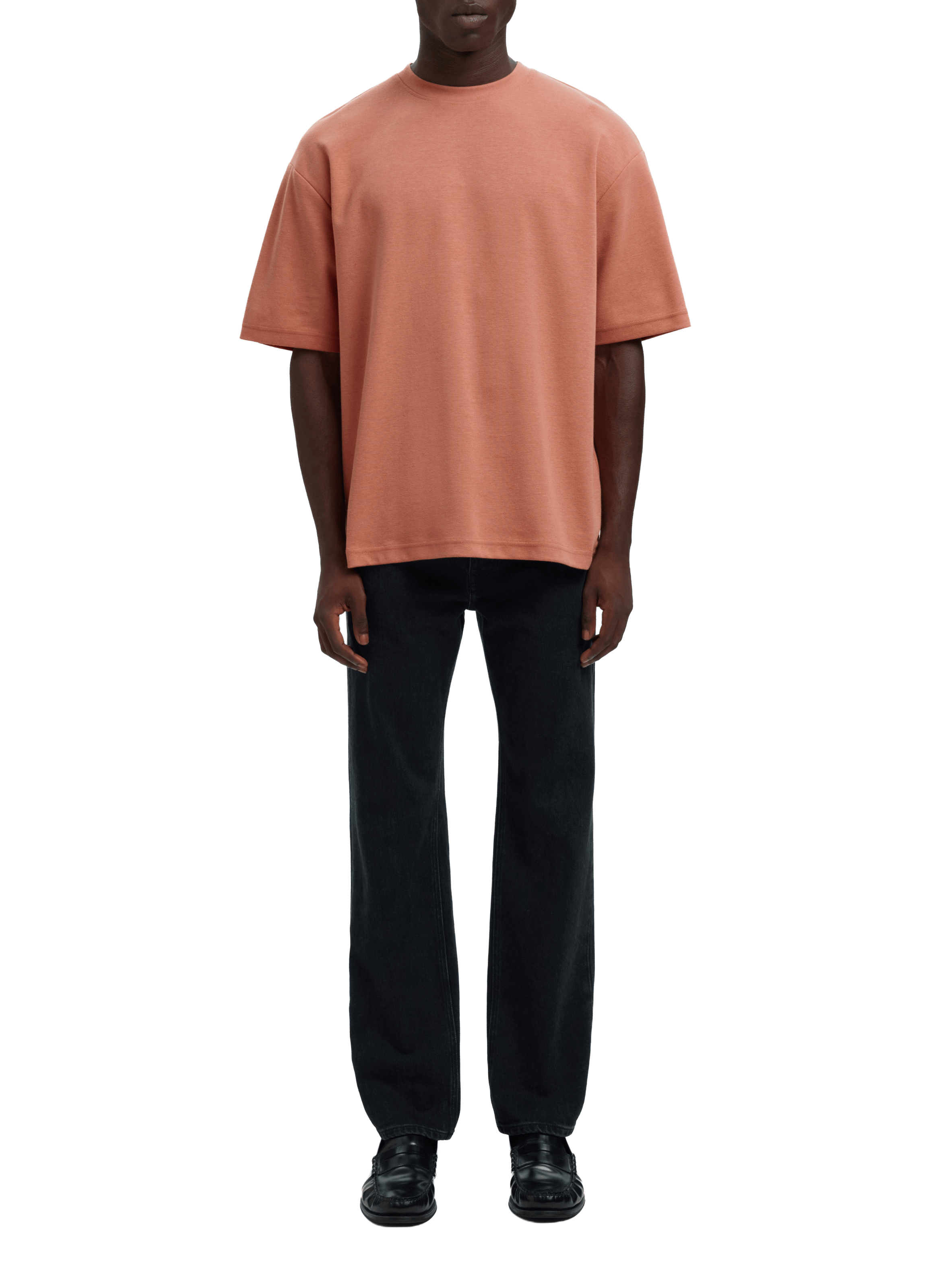 Plain t-shirt in blended cotton SELECTED Pink