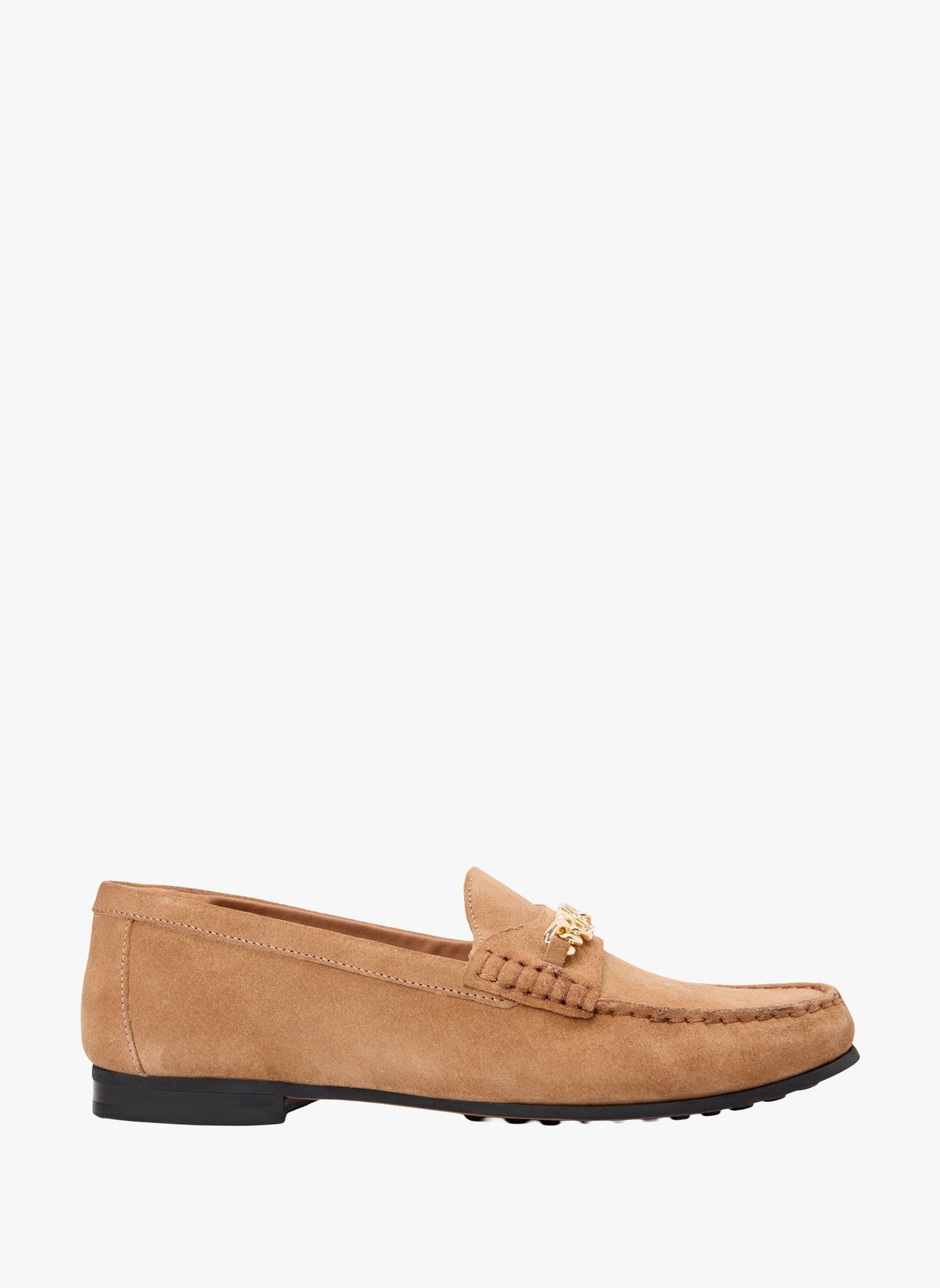 Mocassins à chaîne en cuir daim