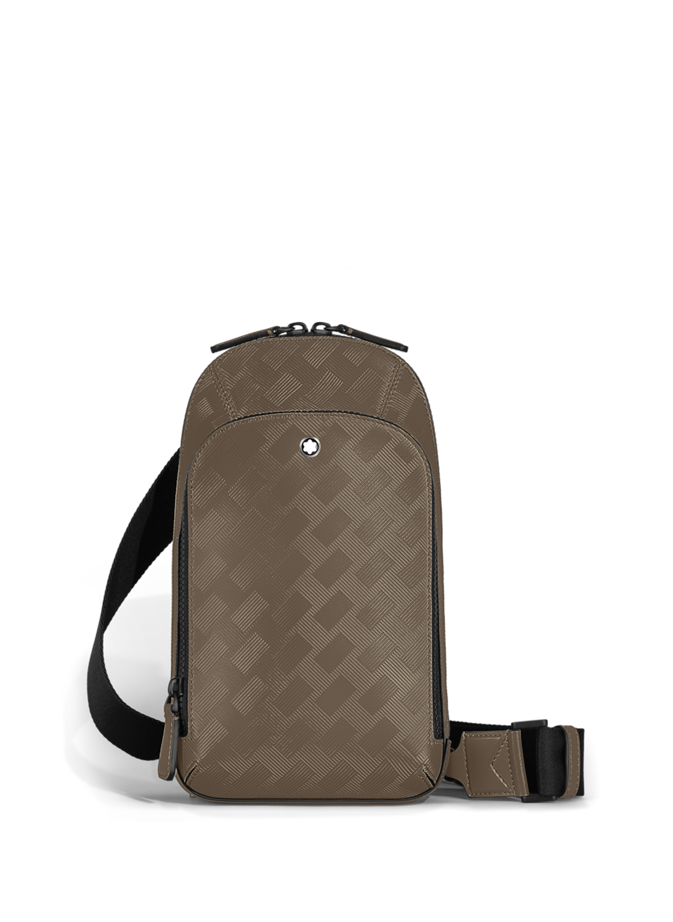 Sac on-body bandoulière en cuir MONTBLANC Marron