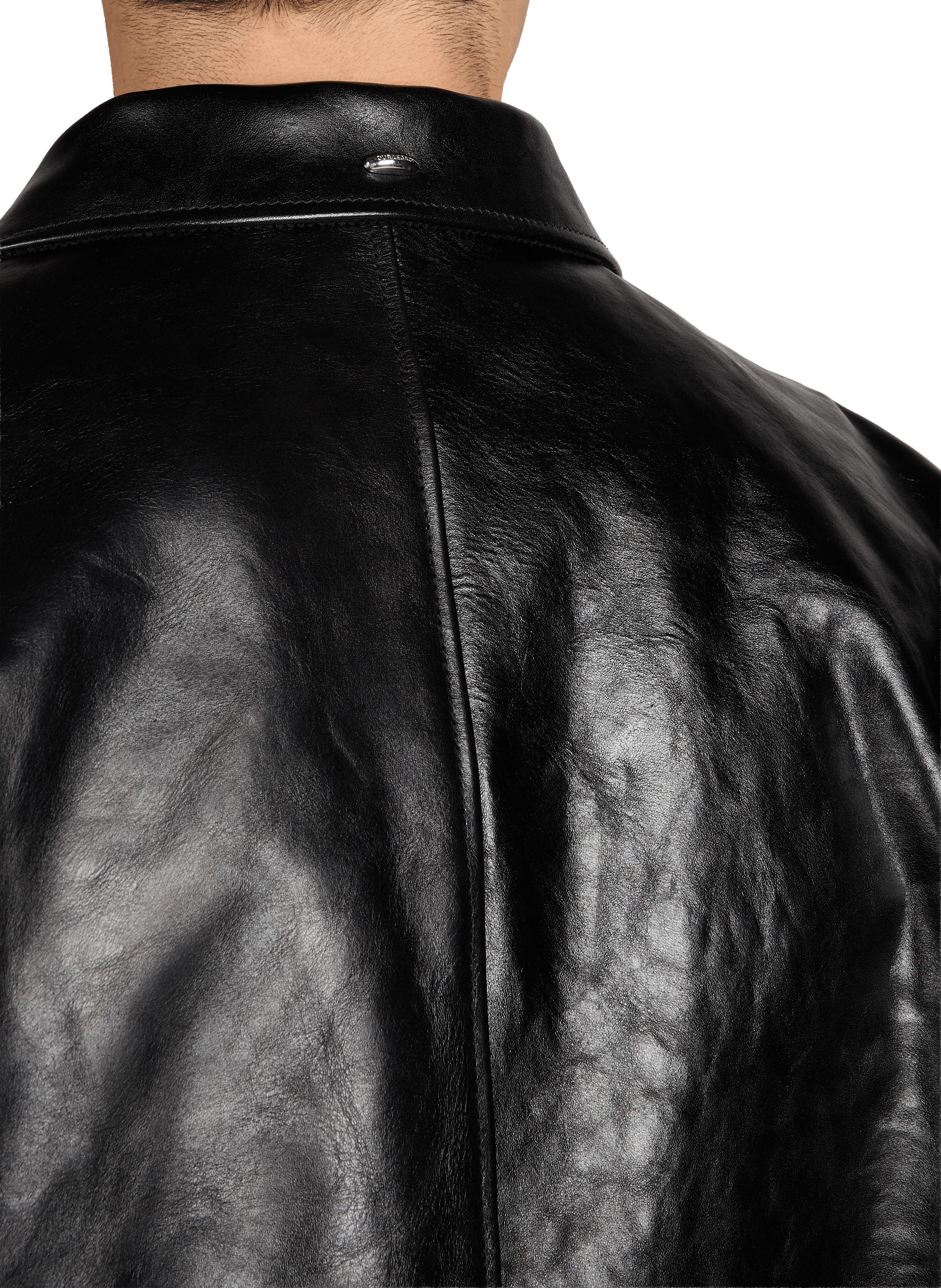 Jacket with a classic leather collar OUR LEGACY Black