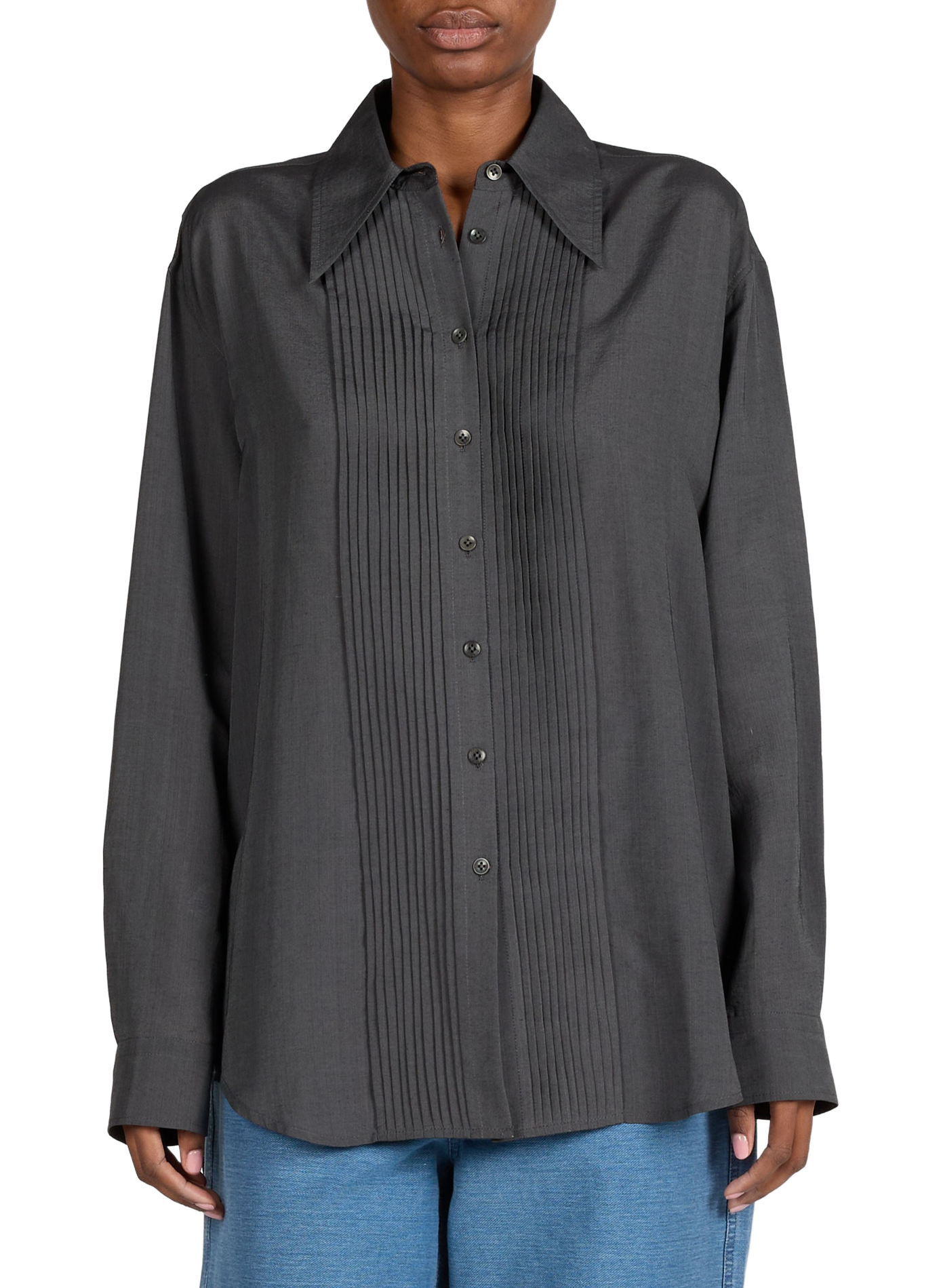 Oversized plain shirt TIBI Grey