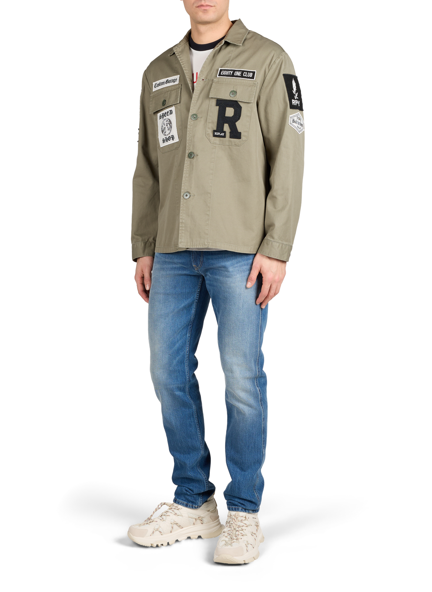 Straight cotton jeans REPLAY Blue