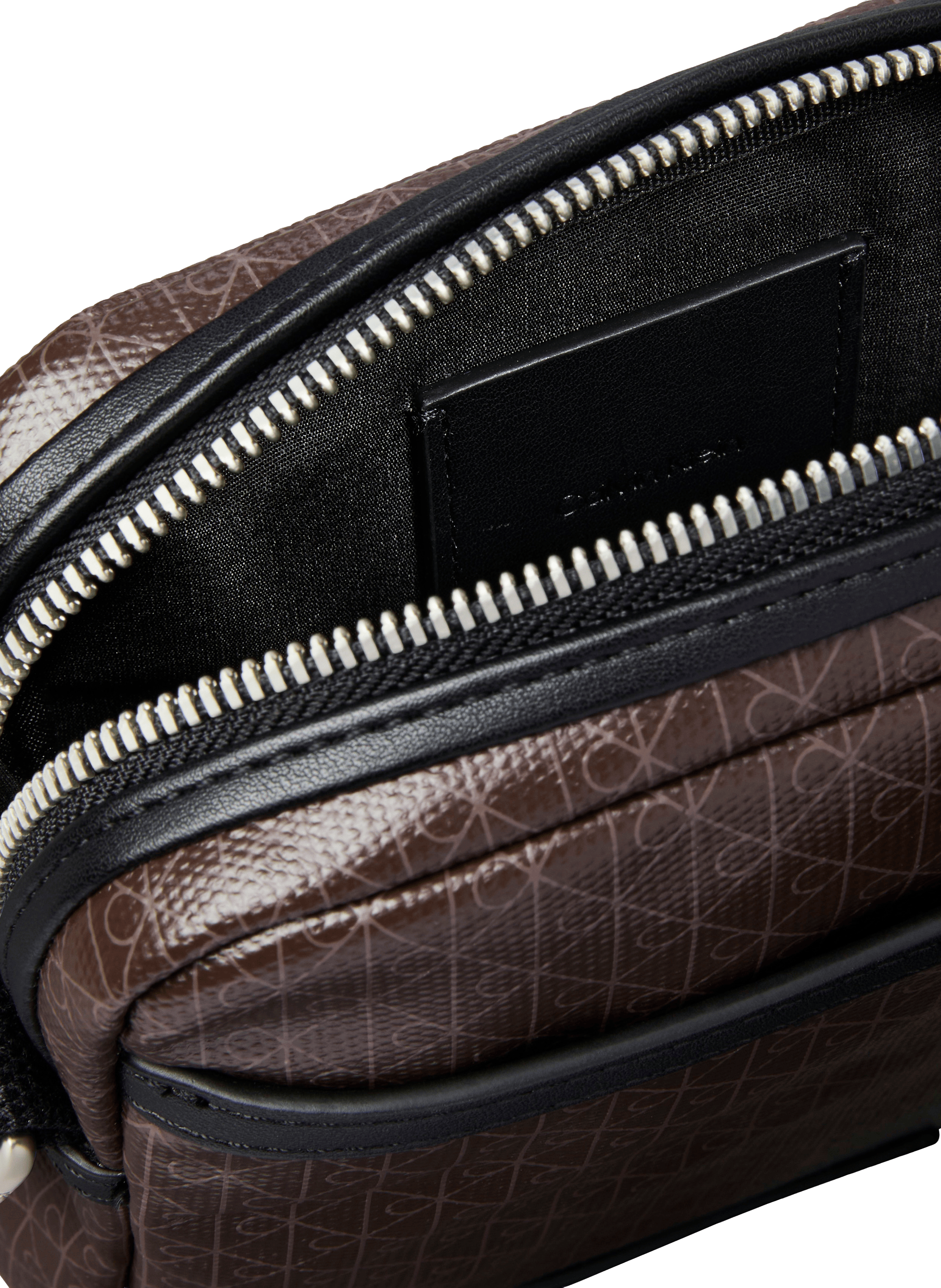 Monogrammed shoulder bag CALVIN KLEIN Brown