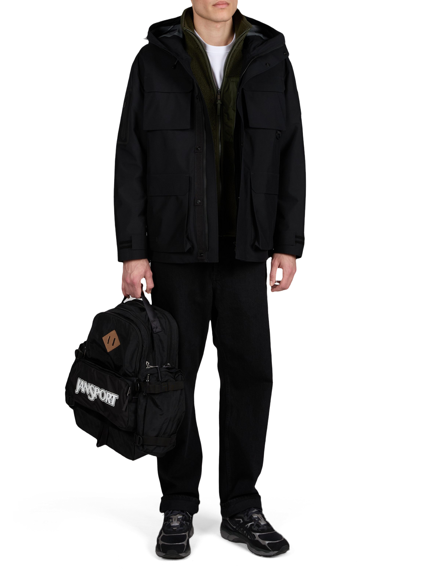 Hooded waterproof jacket MOOSE KNUCKLES Black