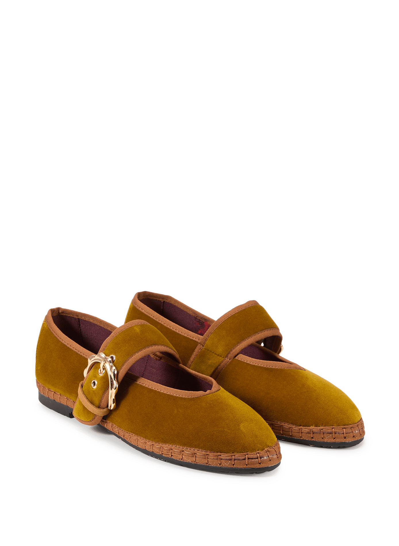 Ballerines à boucle Sophie en velours FLABELUS Jaune