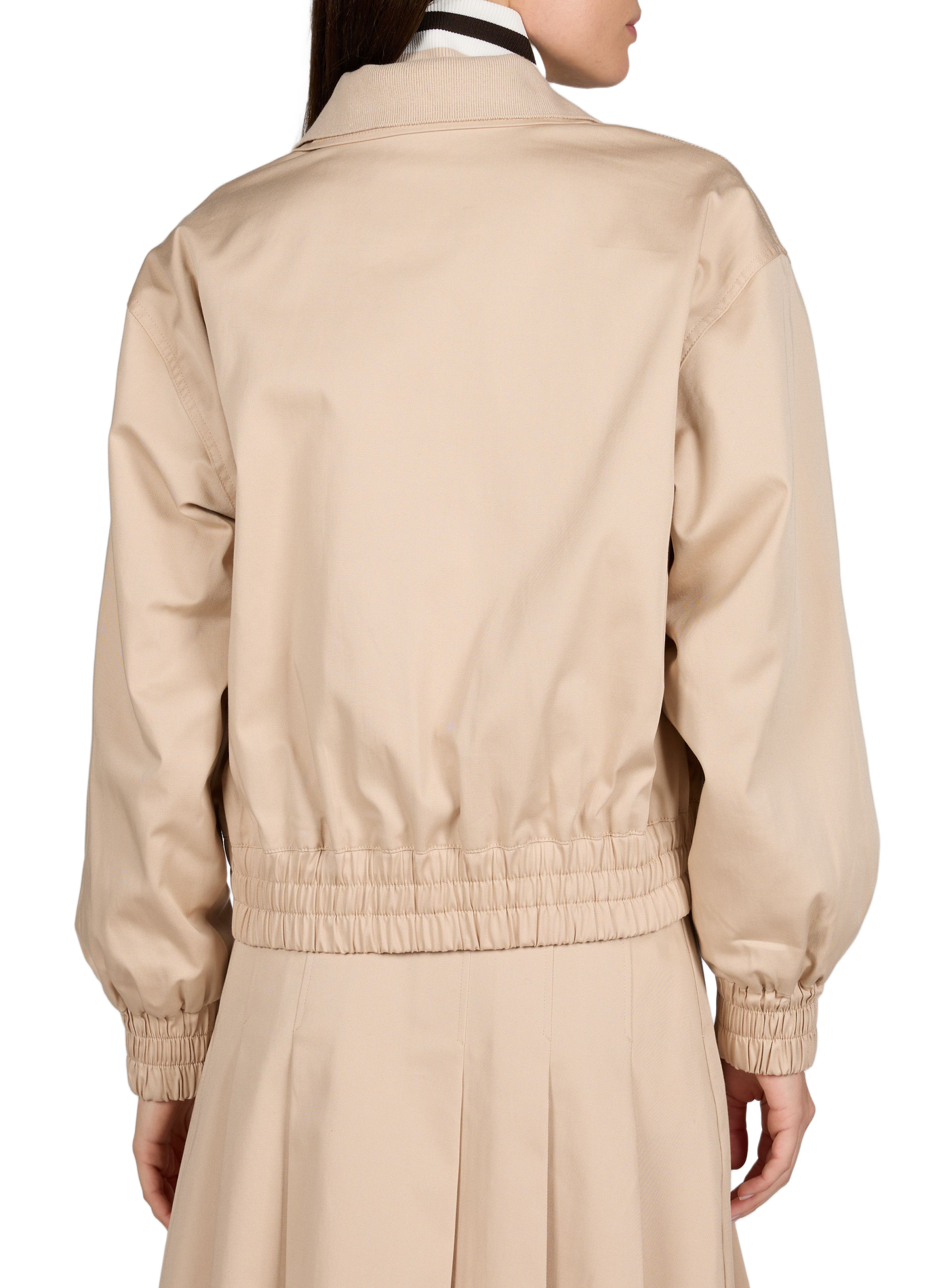 Stretch cotton gabardine jacket LACOSTE Beige