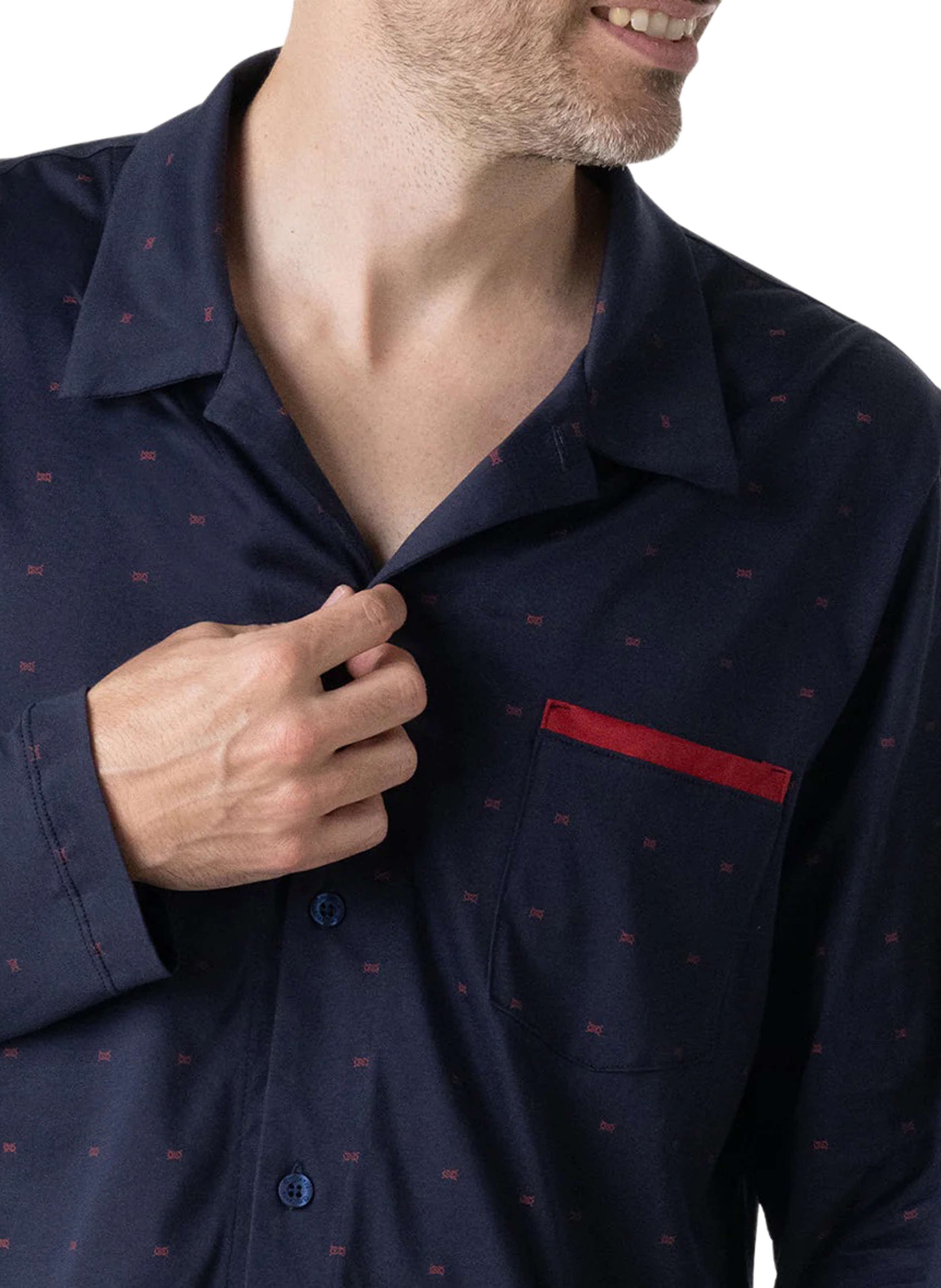 Set of long cotton pajamas EMINENCE Blue