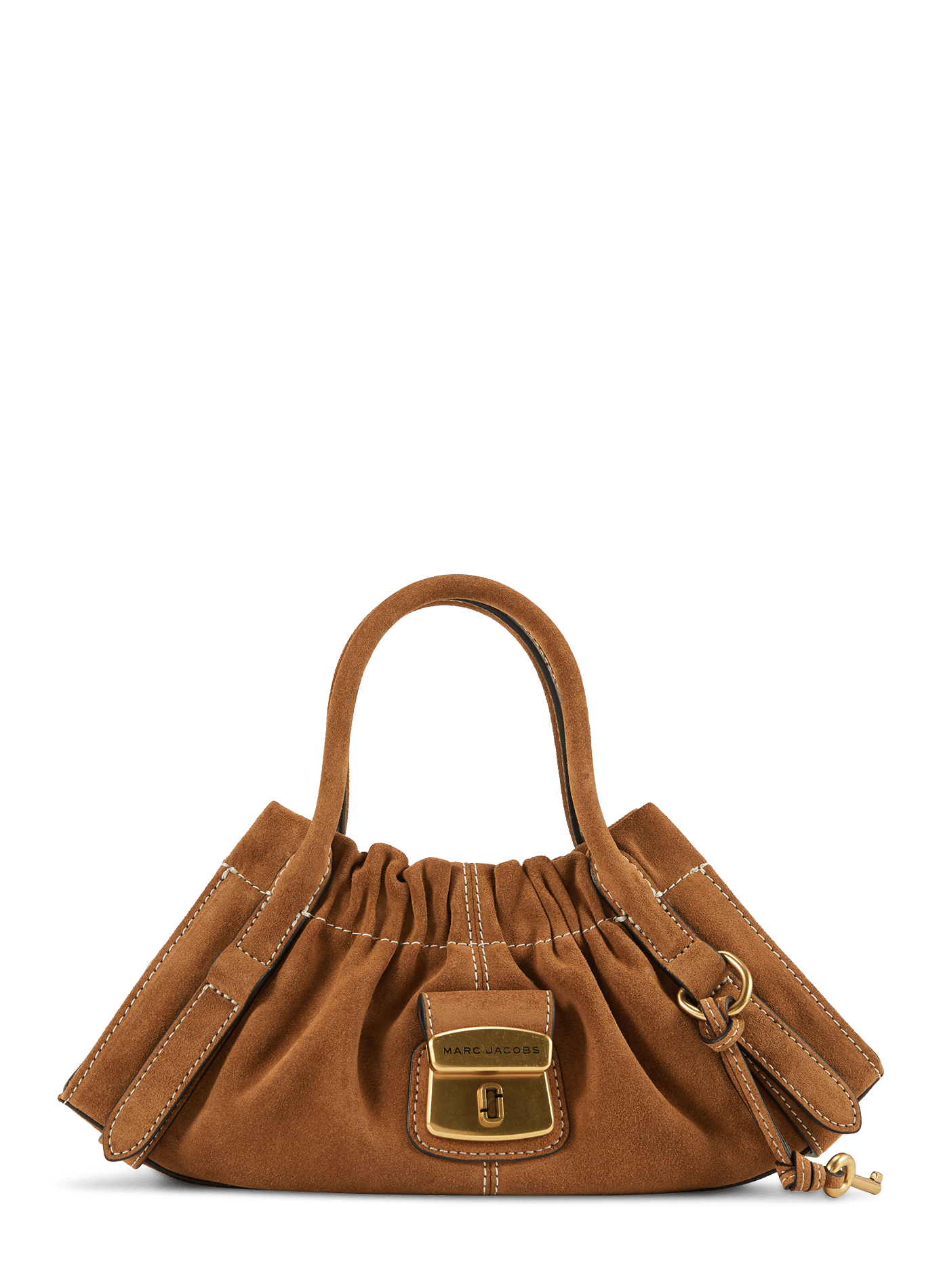 Suede Cristina Small Satchel Handbag MARC JACOBS Brown