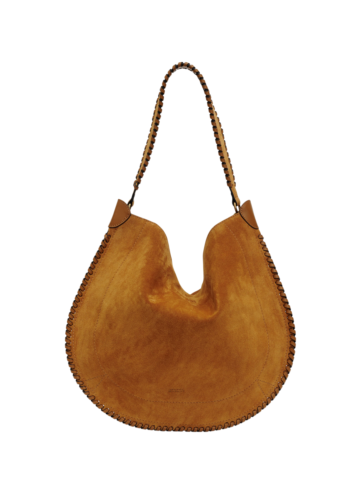 Oskan Hobo Soft bag in braided suede calfskin ISABEL MARANT Brown