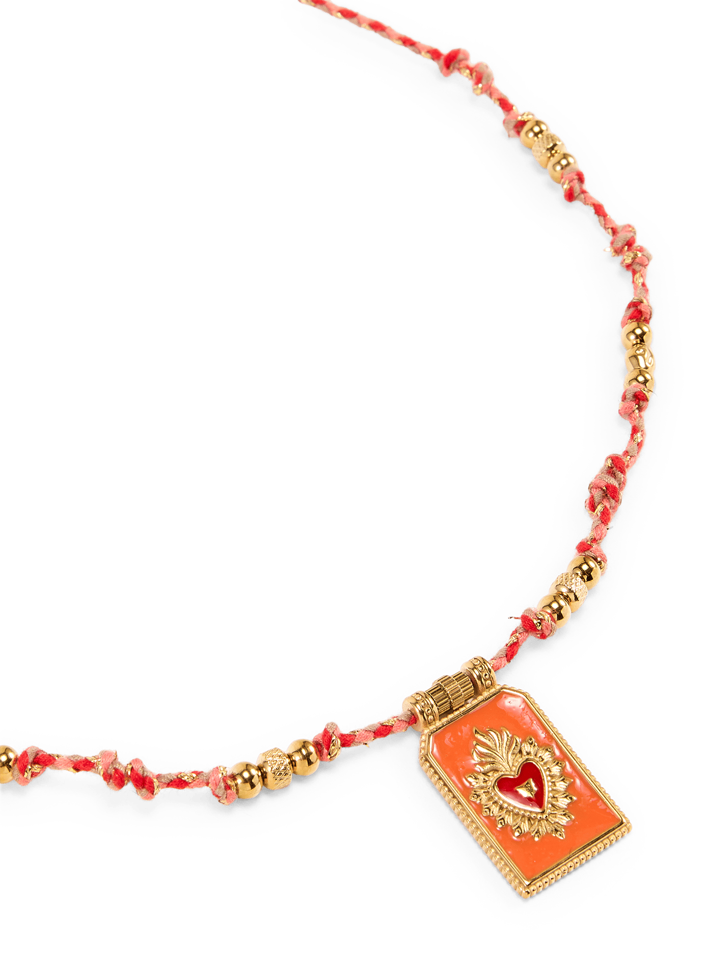 Collier à pendentif en coton mélangé AU PRINTEMPS PARIS Orange