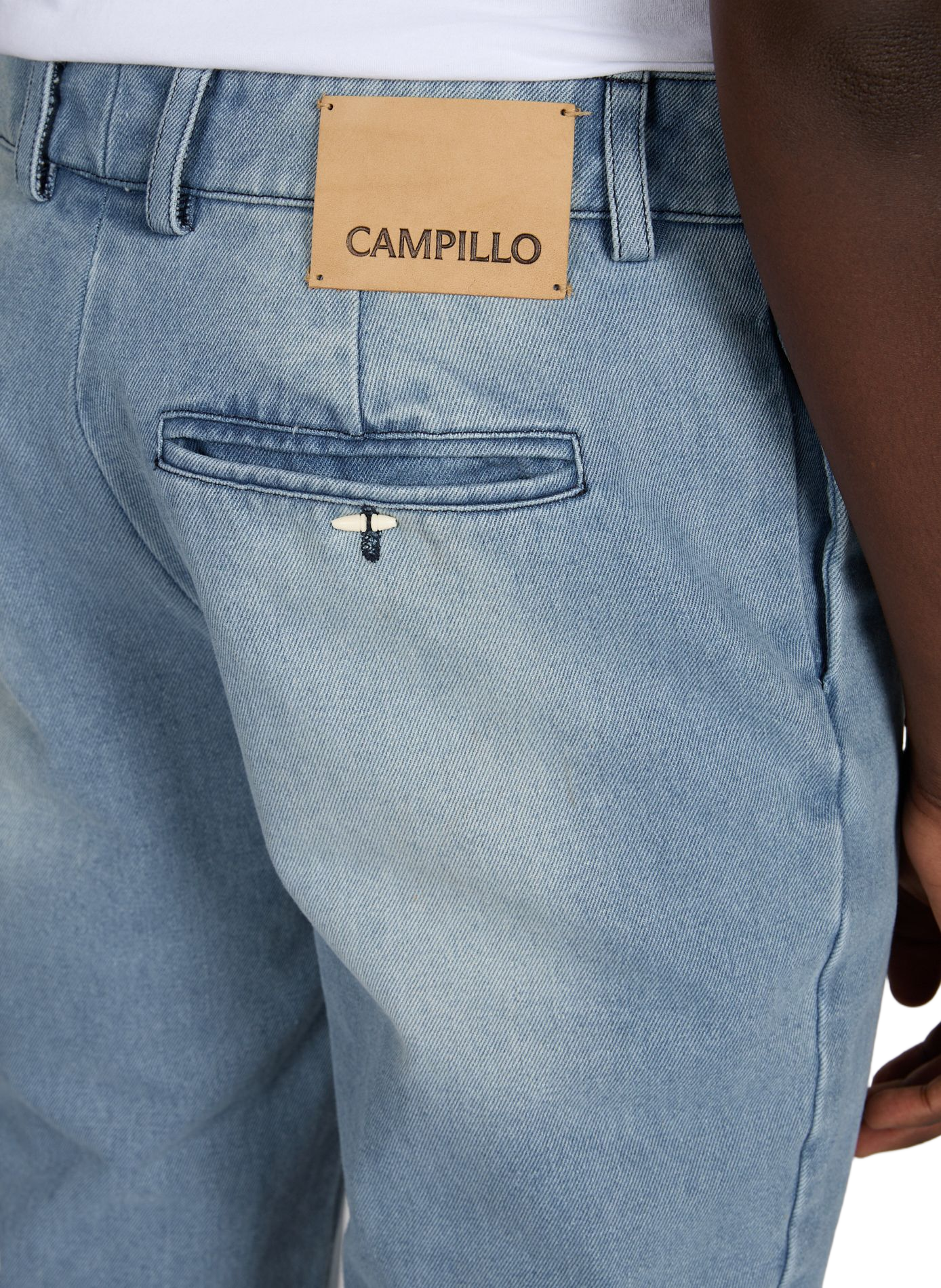 Jean Campana à ourlets boutonnés en coton CAMPILLO Marron