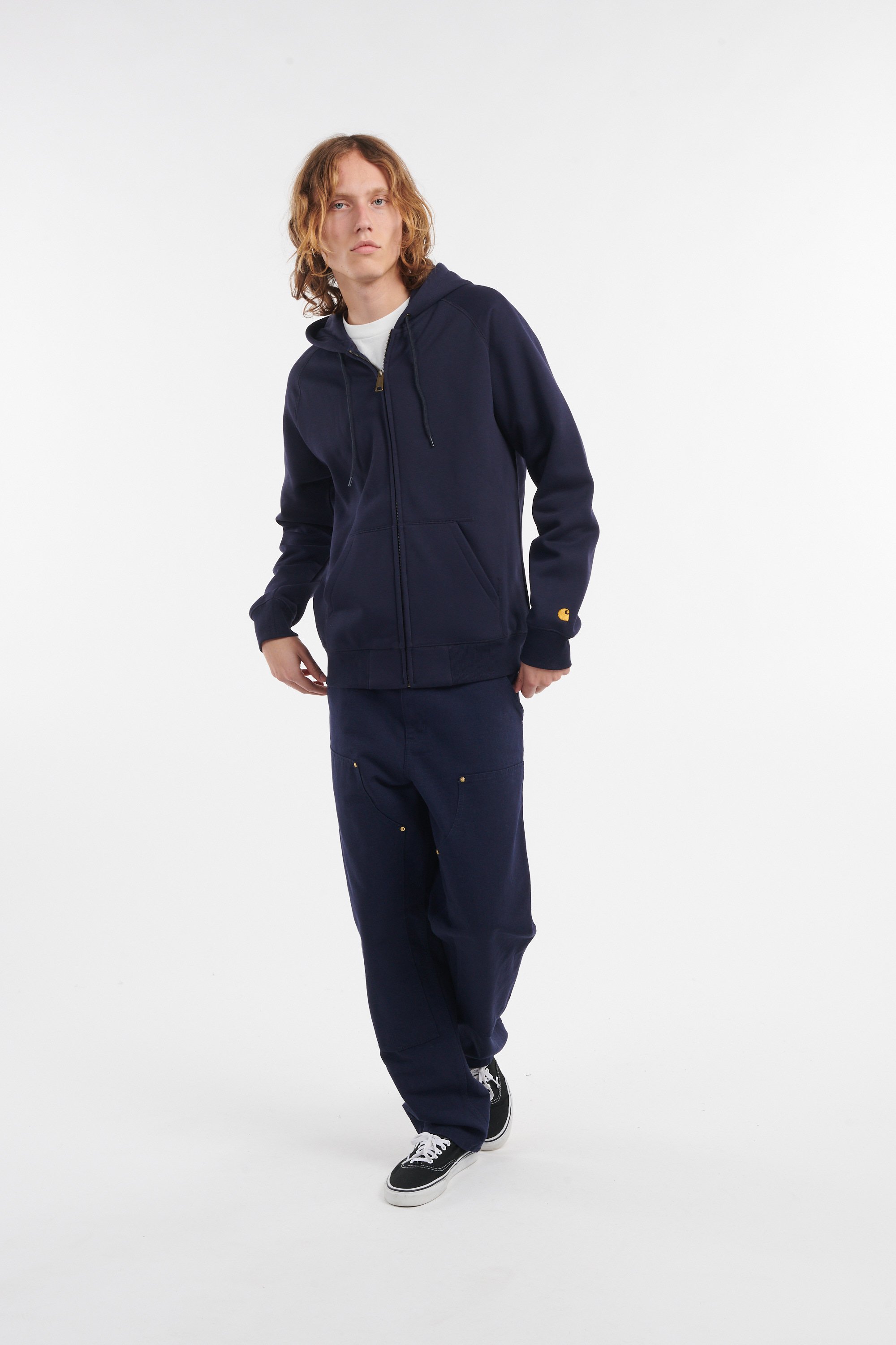 Hoodie zippé hooded chase jacket CARHARTT WIP Bleu