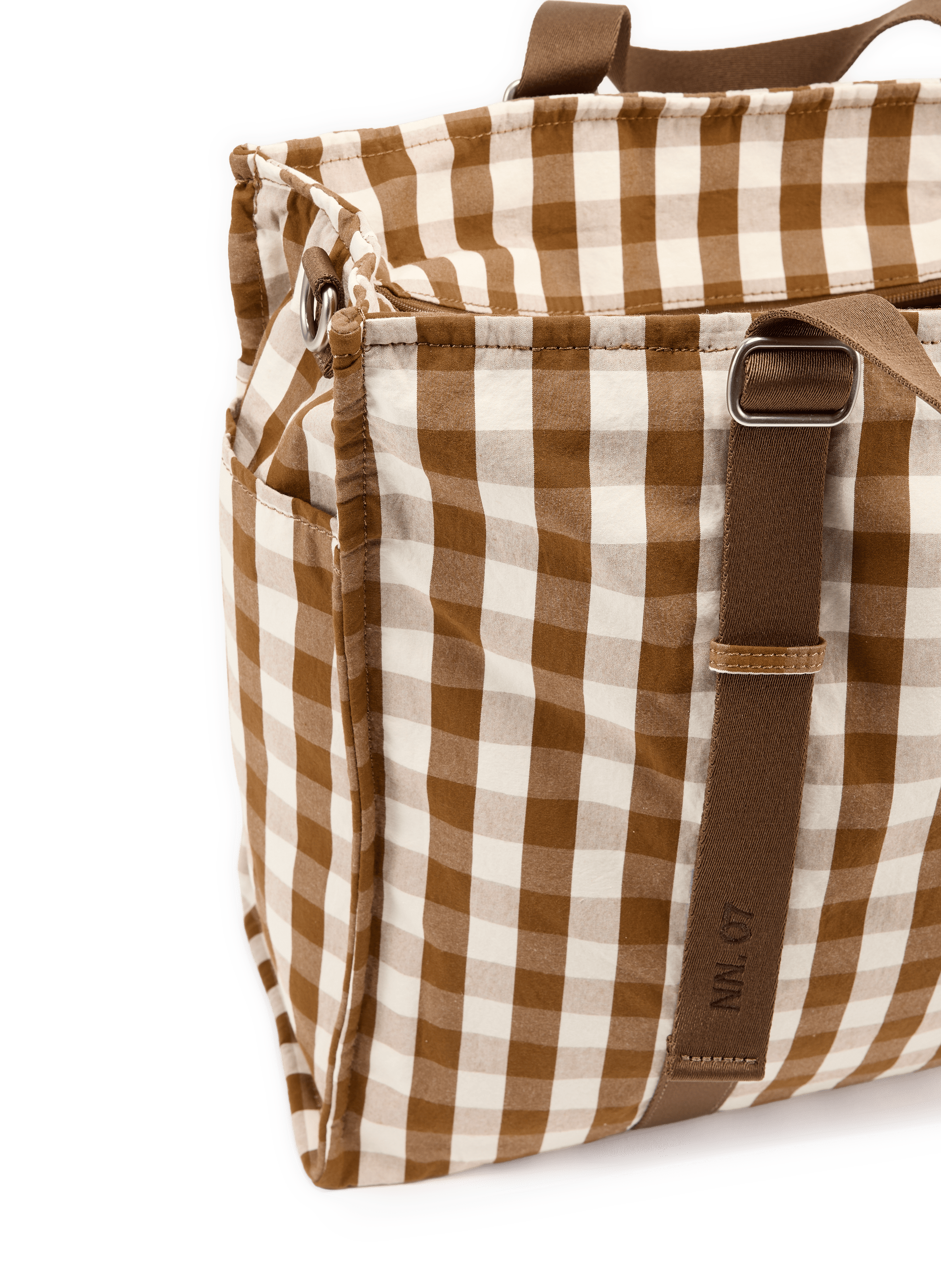 Bolso de fin de semana a cuadros de algodón mezclado NN.07 Multicolor