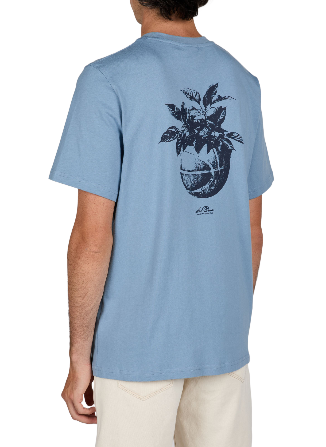 Short-sleeve cotton pullover LES DEUX Blue