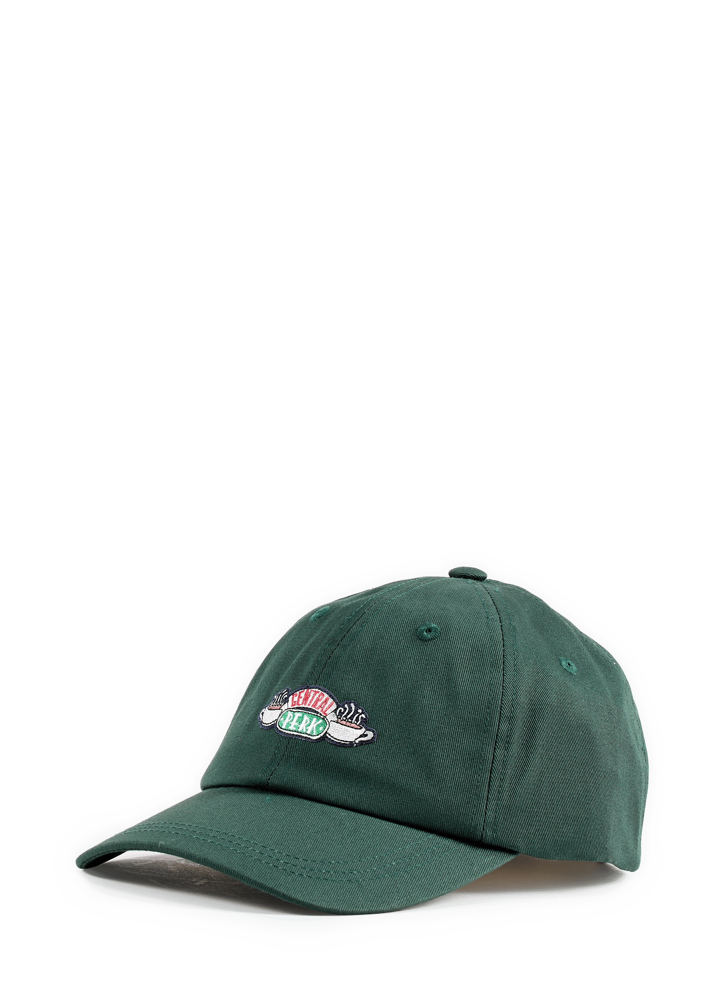 Embroidered Central Perk Cotton Cap MAISON LABICHE Green