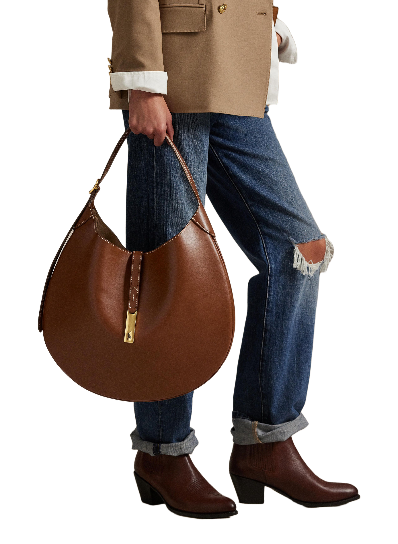 Polo ID Lederhandtasche POLO RALPH LAUREN Braun