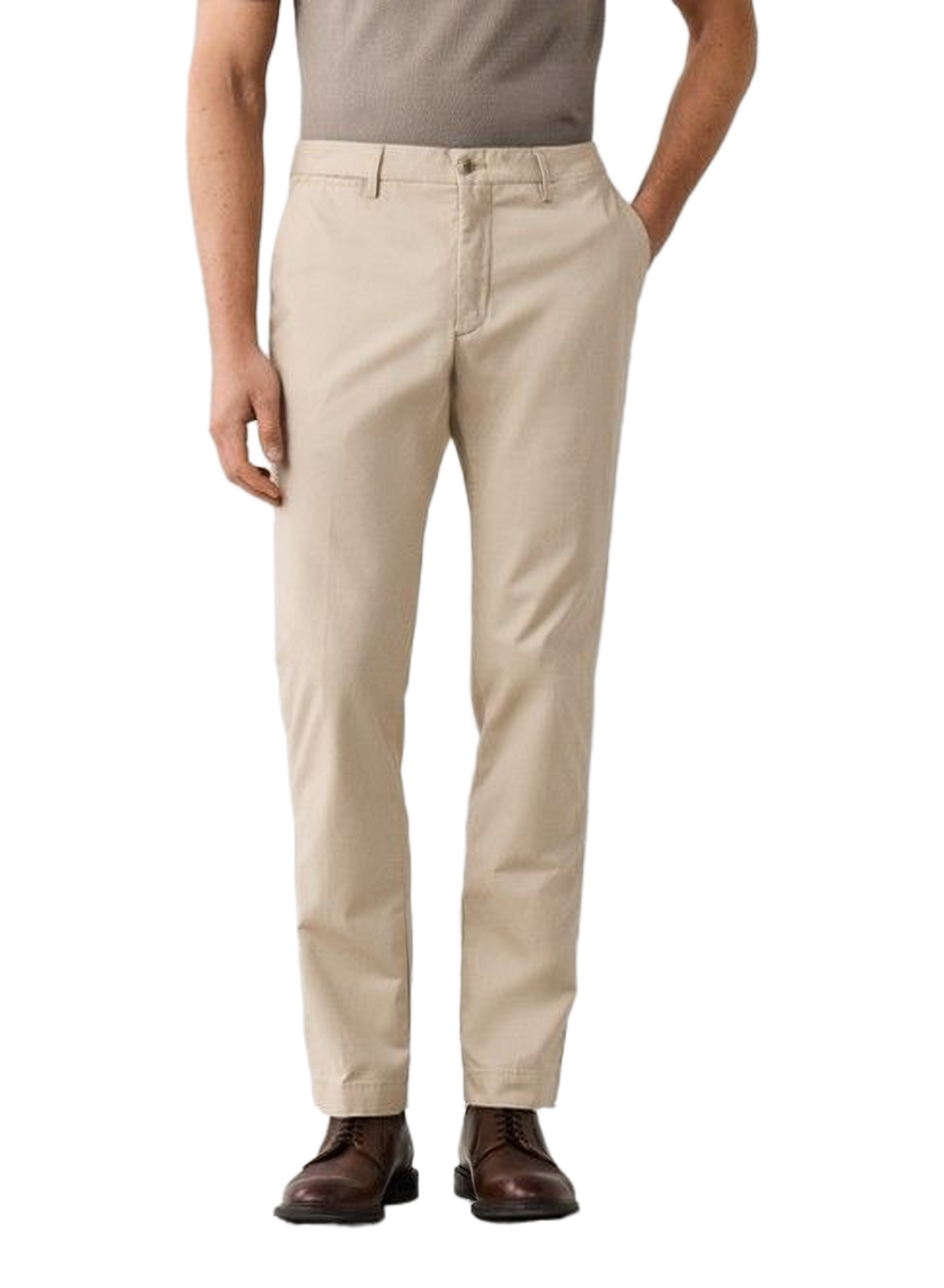 Cotton-blend suit trousers HACKETT Beige