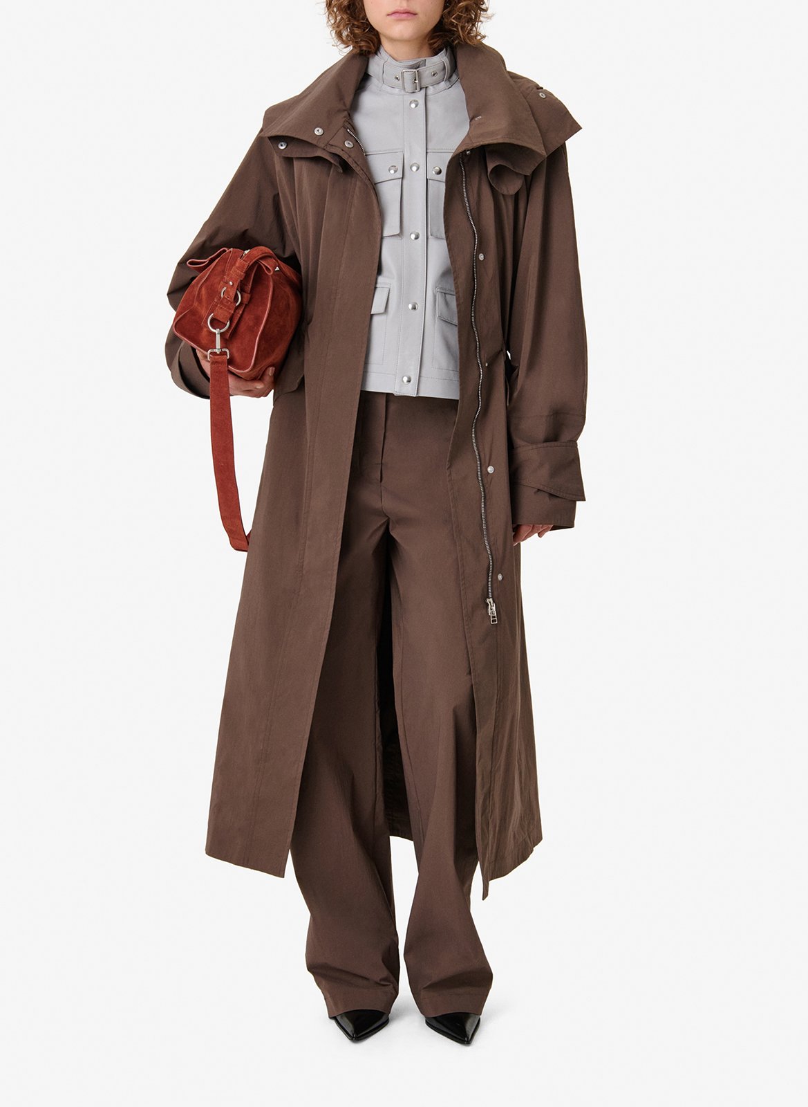 Manteau long ample à capuche enyla IRO Marron