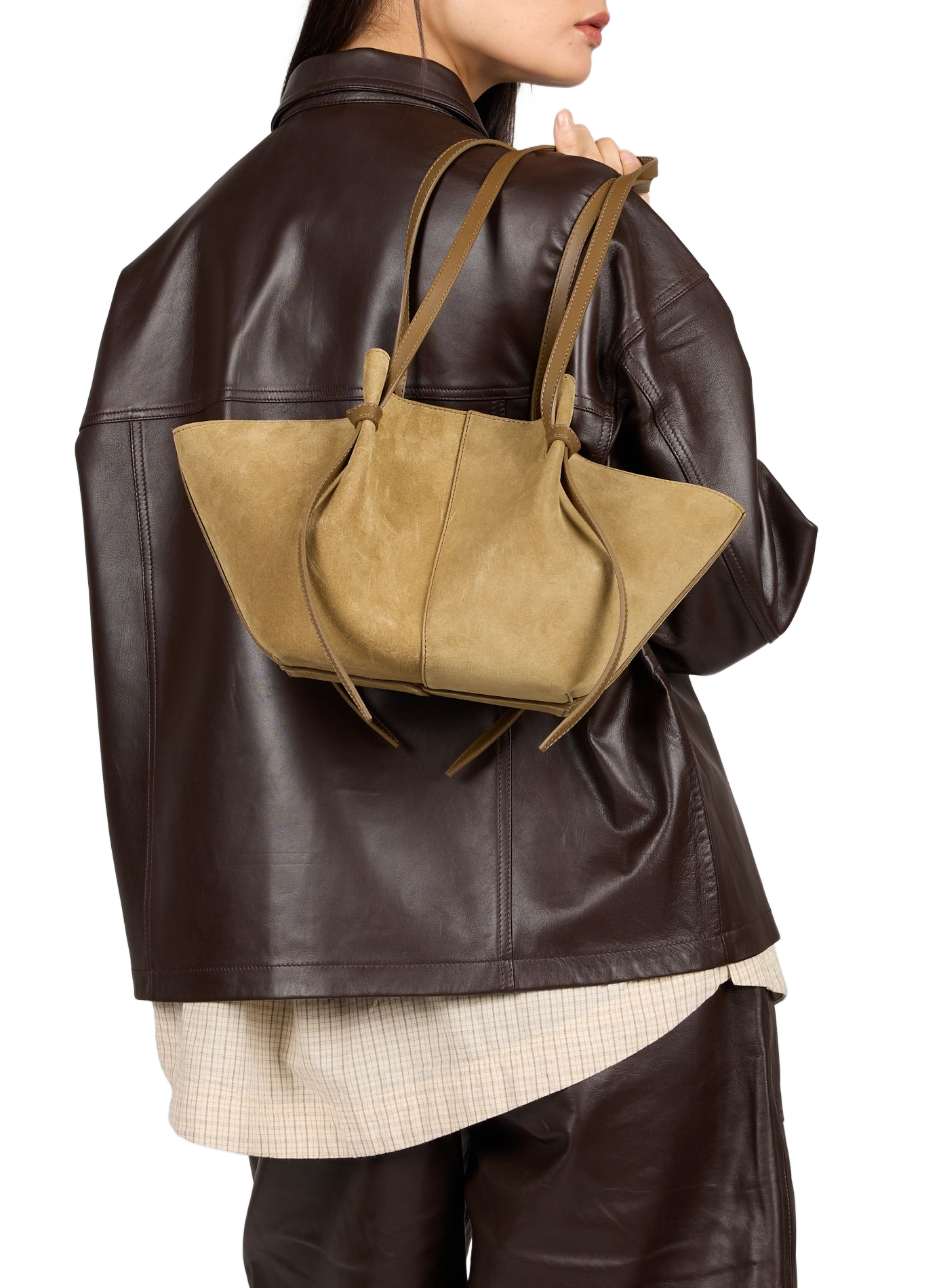 Zebra print leather Mochi bag YUZEFI Brown