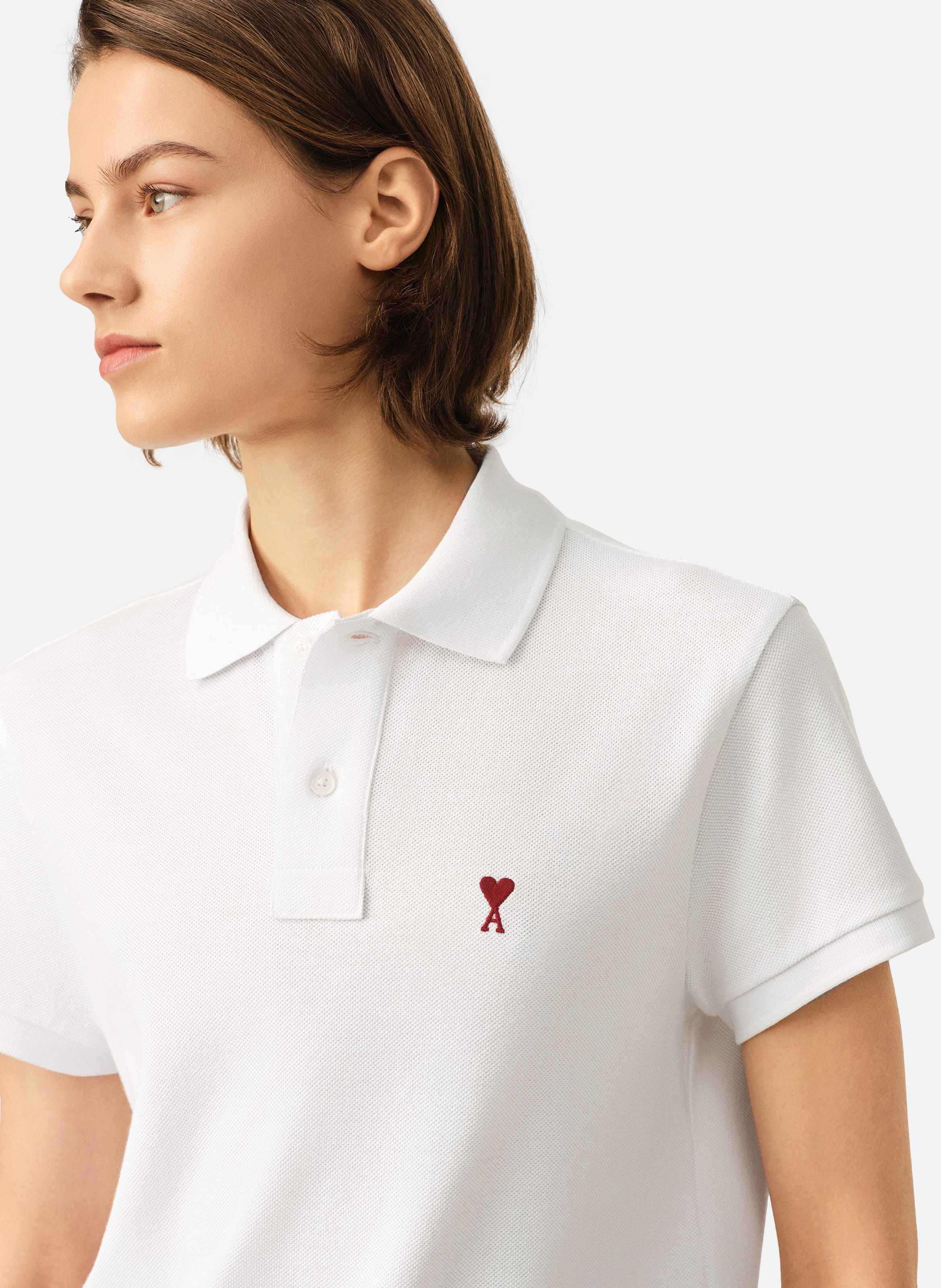 Polo ami de coeur unisexe AMI PARIS Blanc