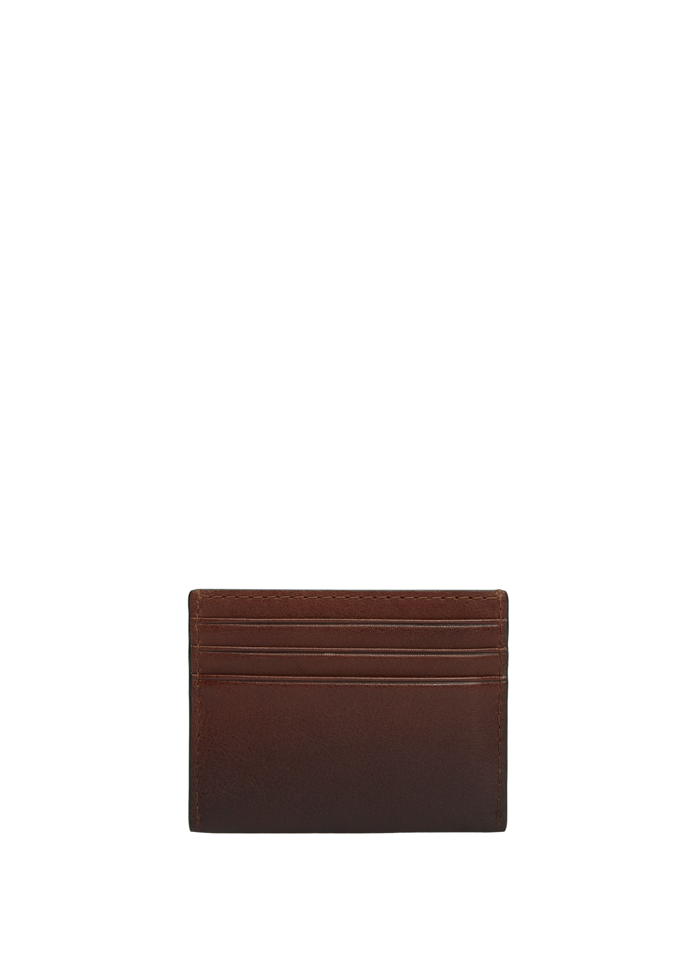Plain leather card holder | Brown TOMMY HILFIGER Men